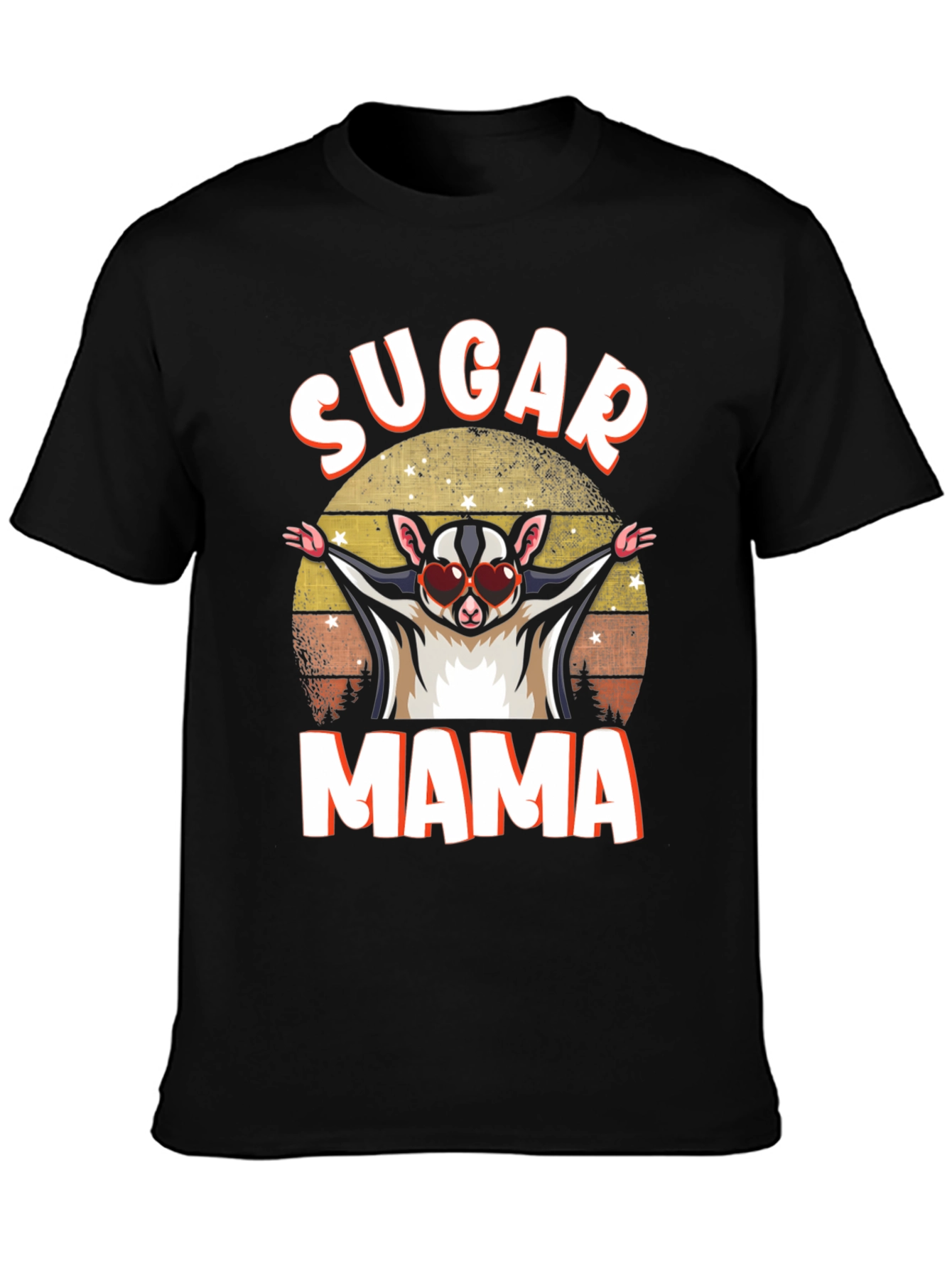 Black Sugar Mama Sugar Glider T-Shirt view 3