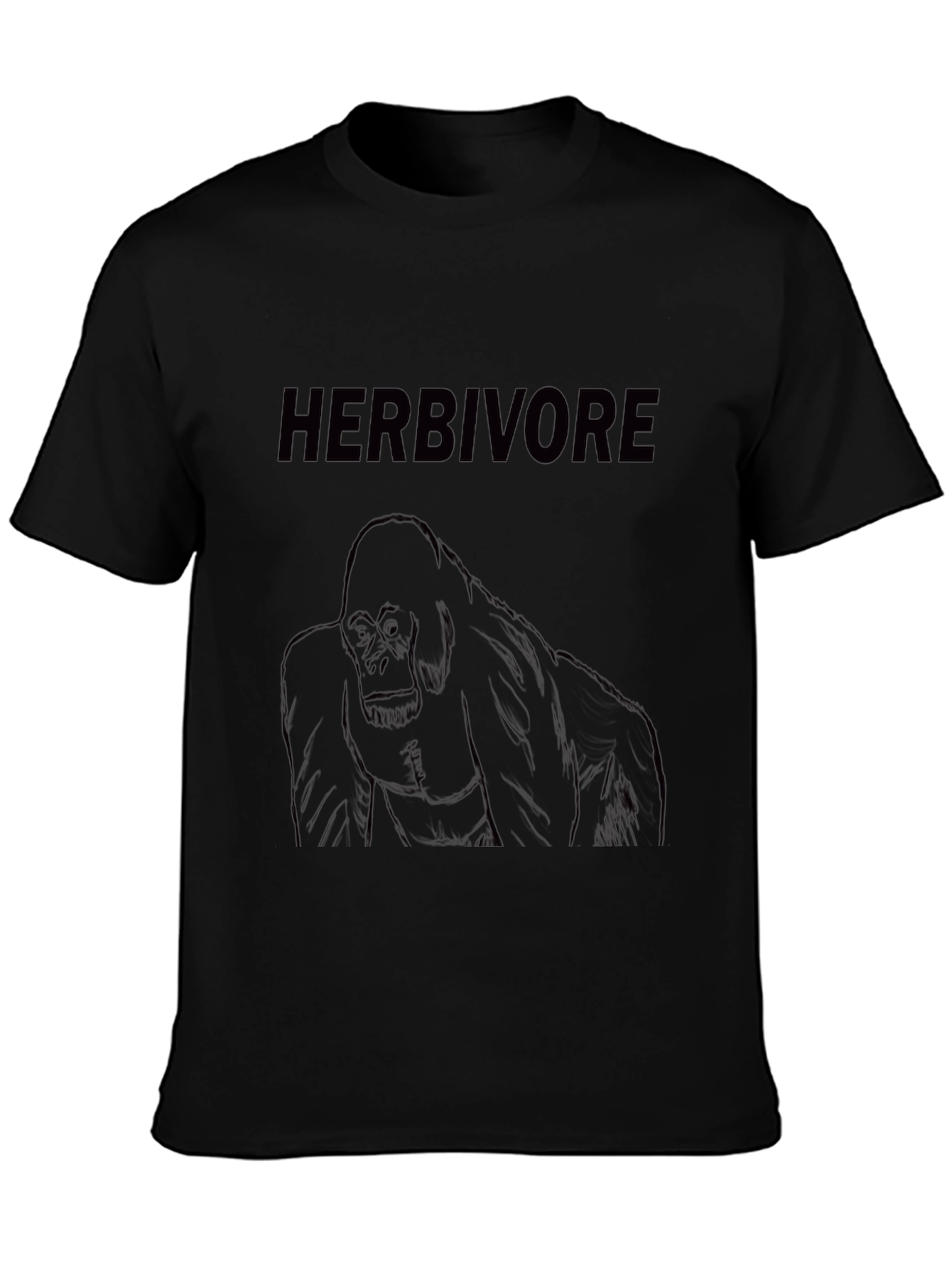 Black Herbivore Gorilla Graphic T-Shirt view 3