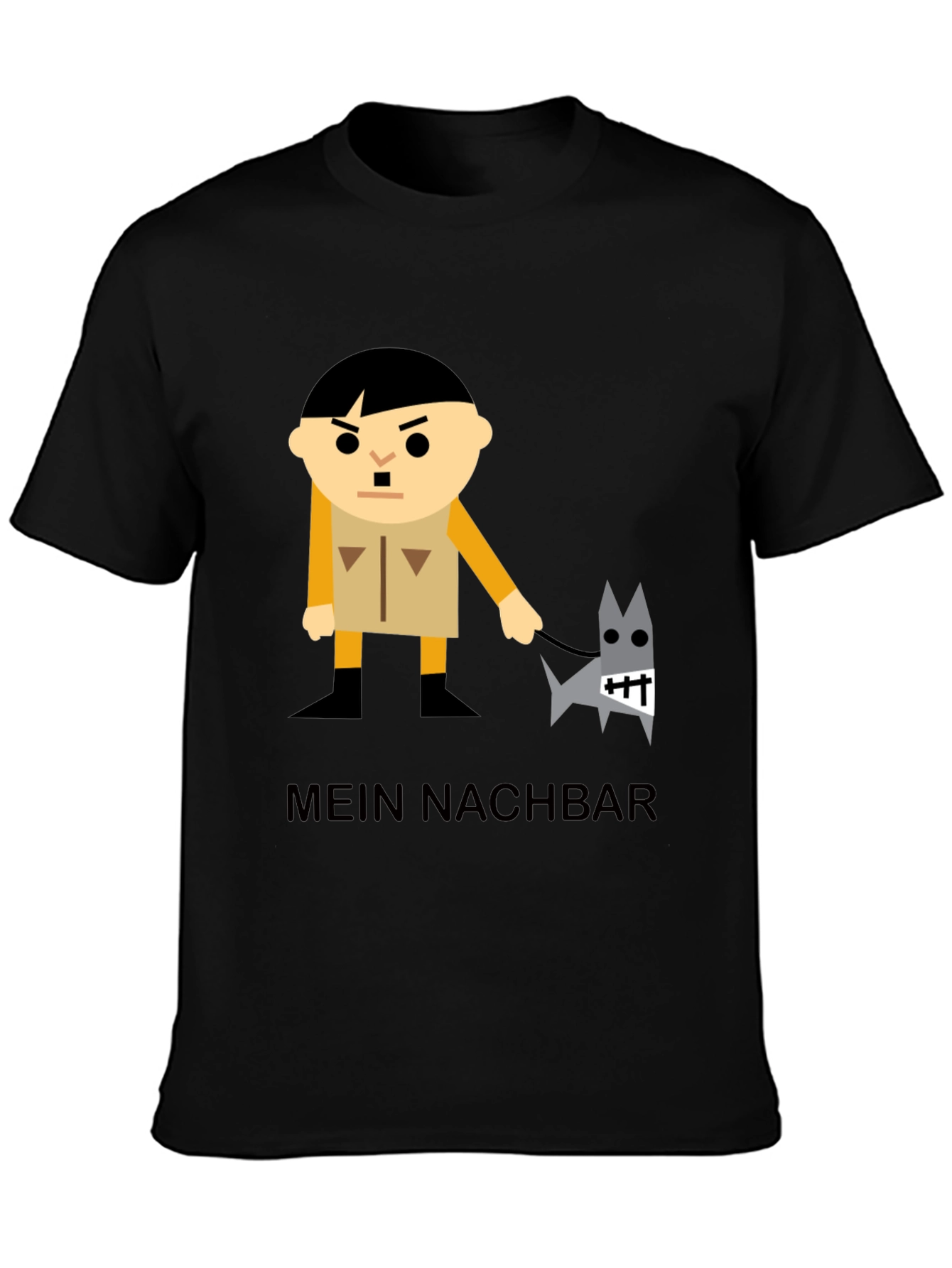Black Mein Nachbar Graphic T-Shirt - Black view 3