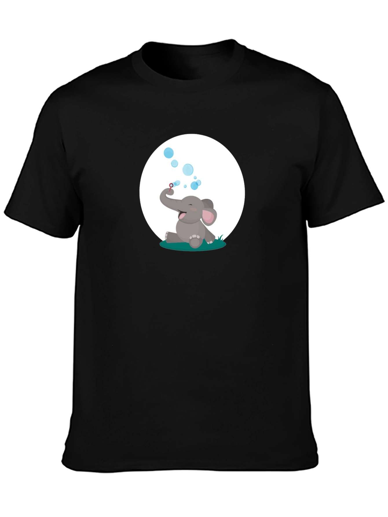 Black Elephant Bubbles Graphic Tee view 3