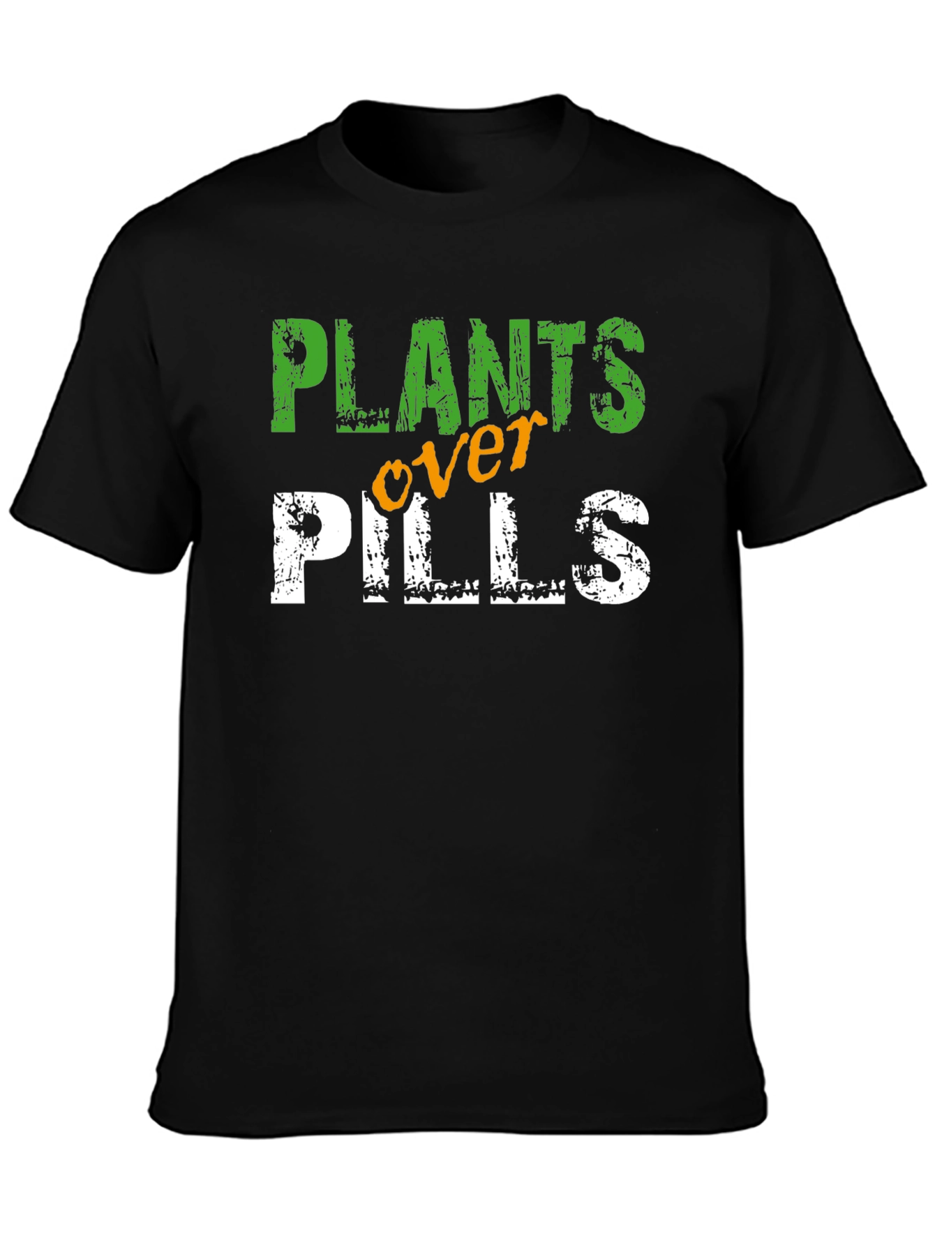Black Plants Over Pills T-Shirt view 3