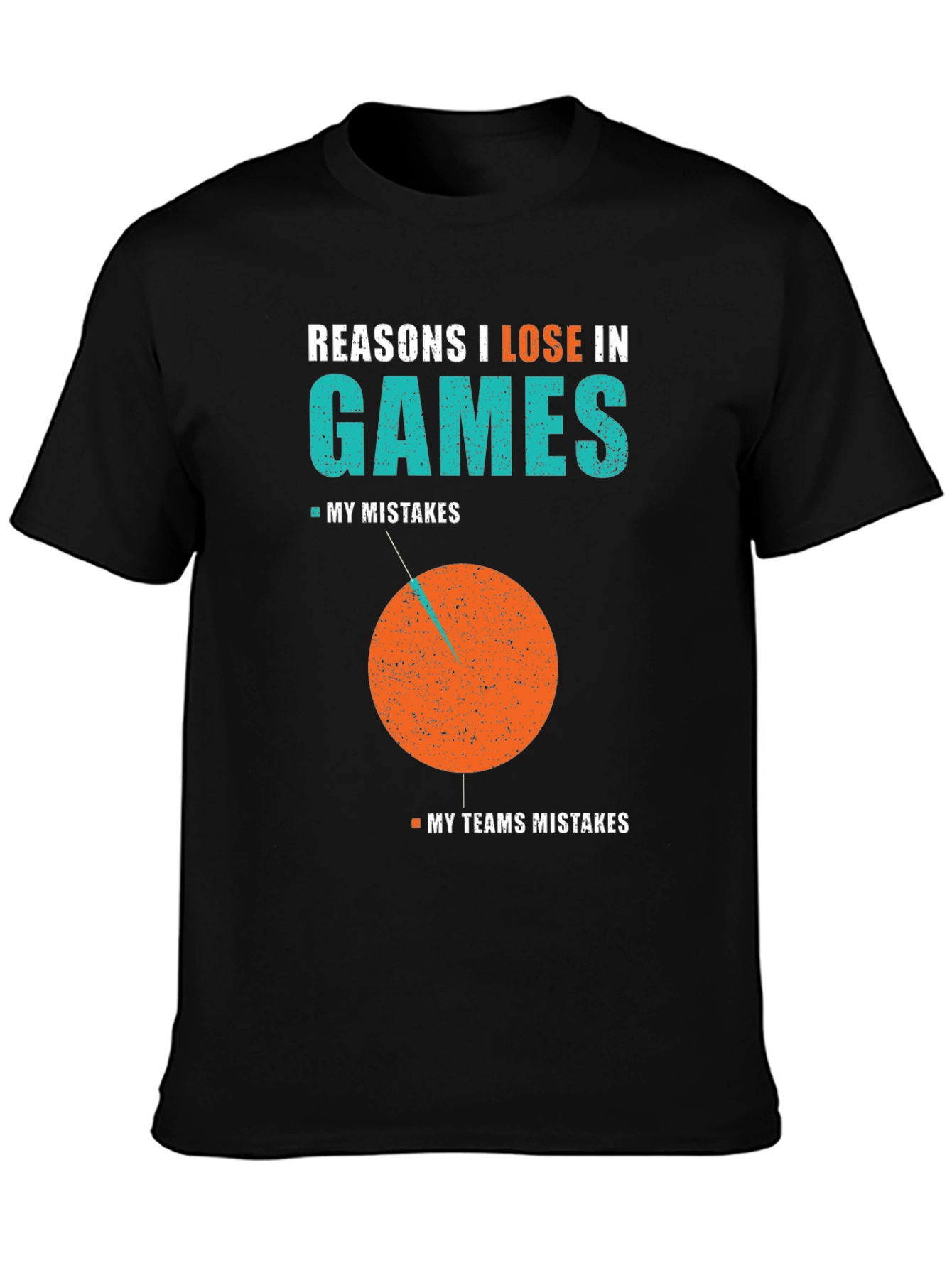 Black Reasons I Lose T-Shirt view 3