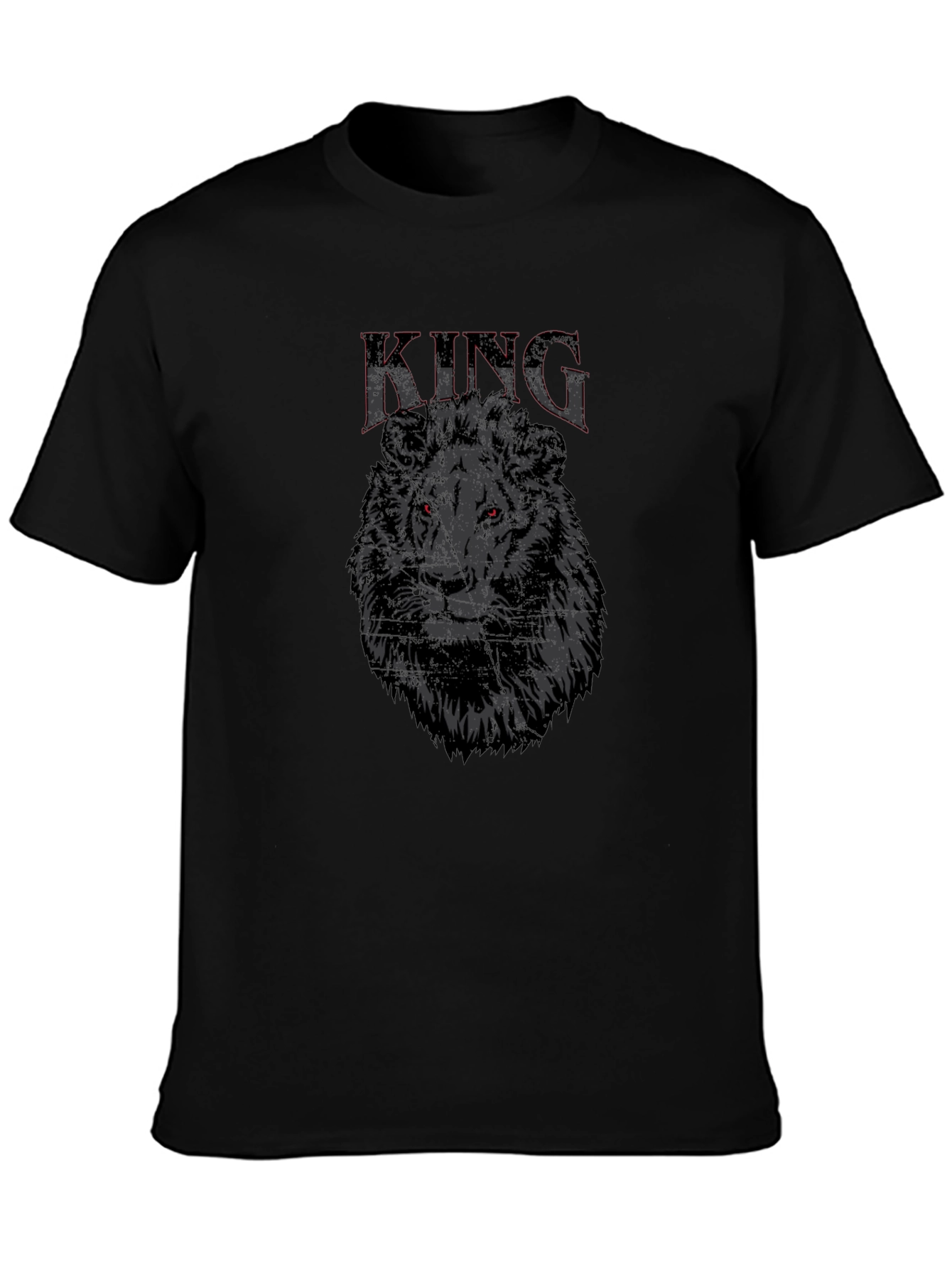 Black Lion King Graphic T-Shirt - Black view 3