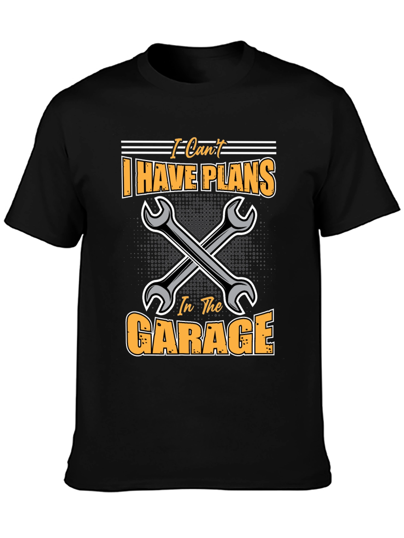 Black Garage Plans T-Shirt - Mechanic Gift Idea view 3