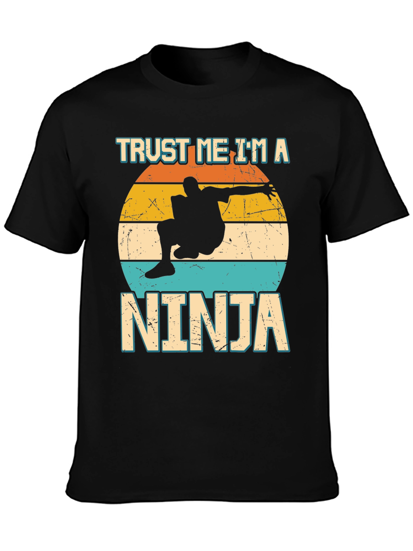 Black Trust Me I'm a Ninja T-Shirt Funny Novelty Tee view 3