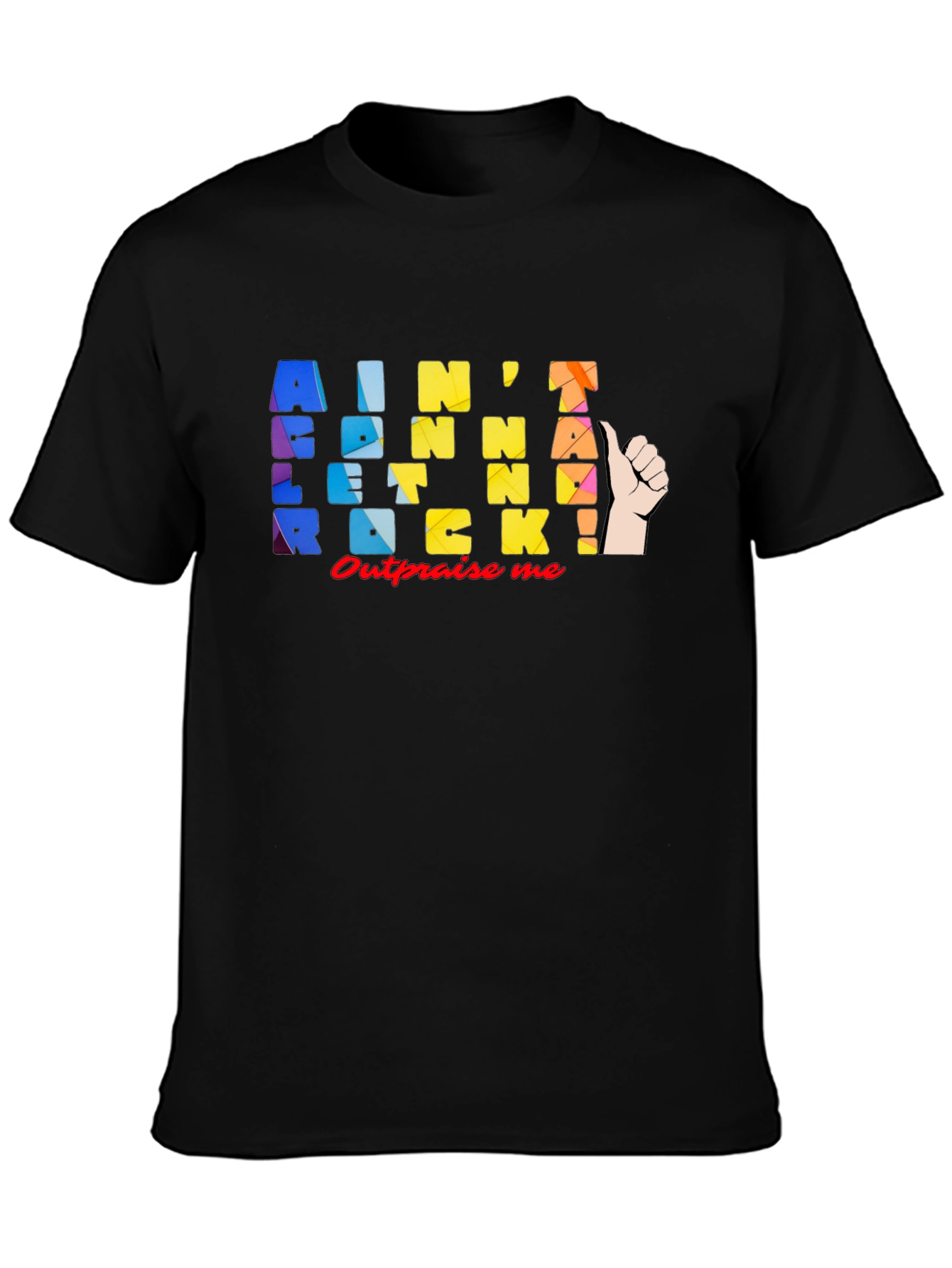 Black Ain't Gonna Rock! Graphic T-Shirt view 3