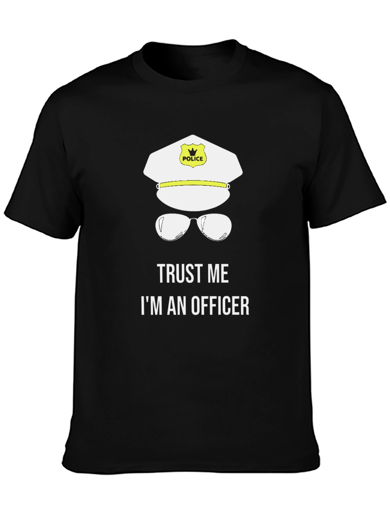Black Trust Me I'm An Officer T-Shirt Funny Police Tee view 3