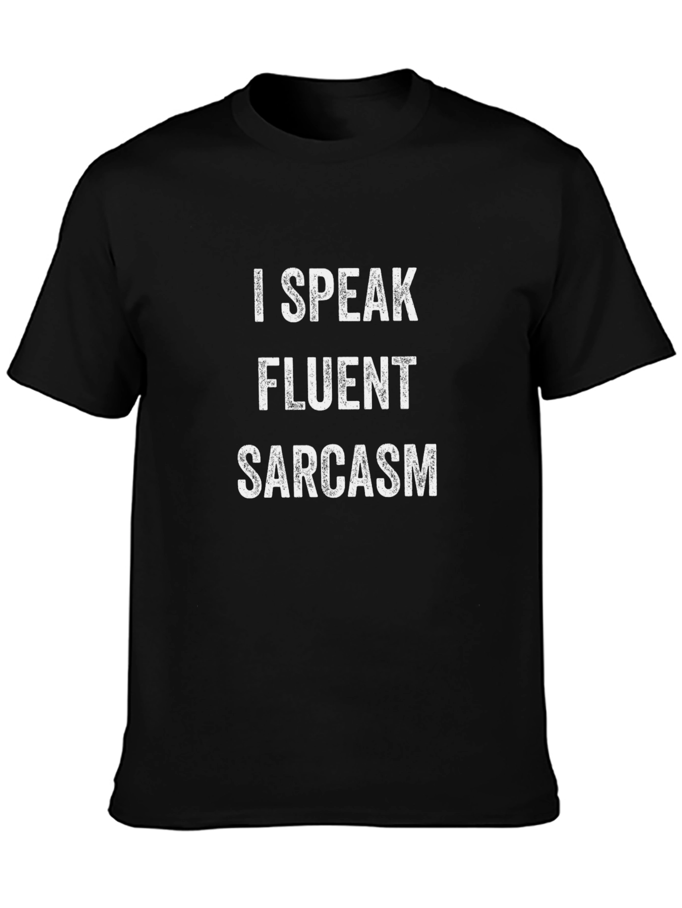 Black Fluent Sarcasm Graphic Tee - Unisex view 3