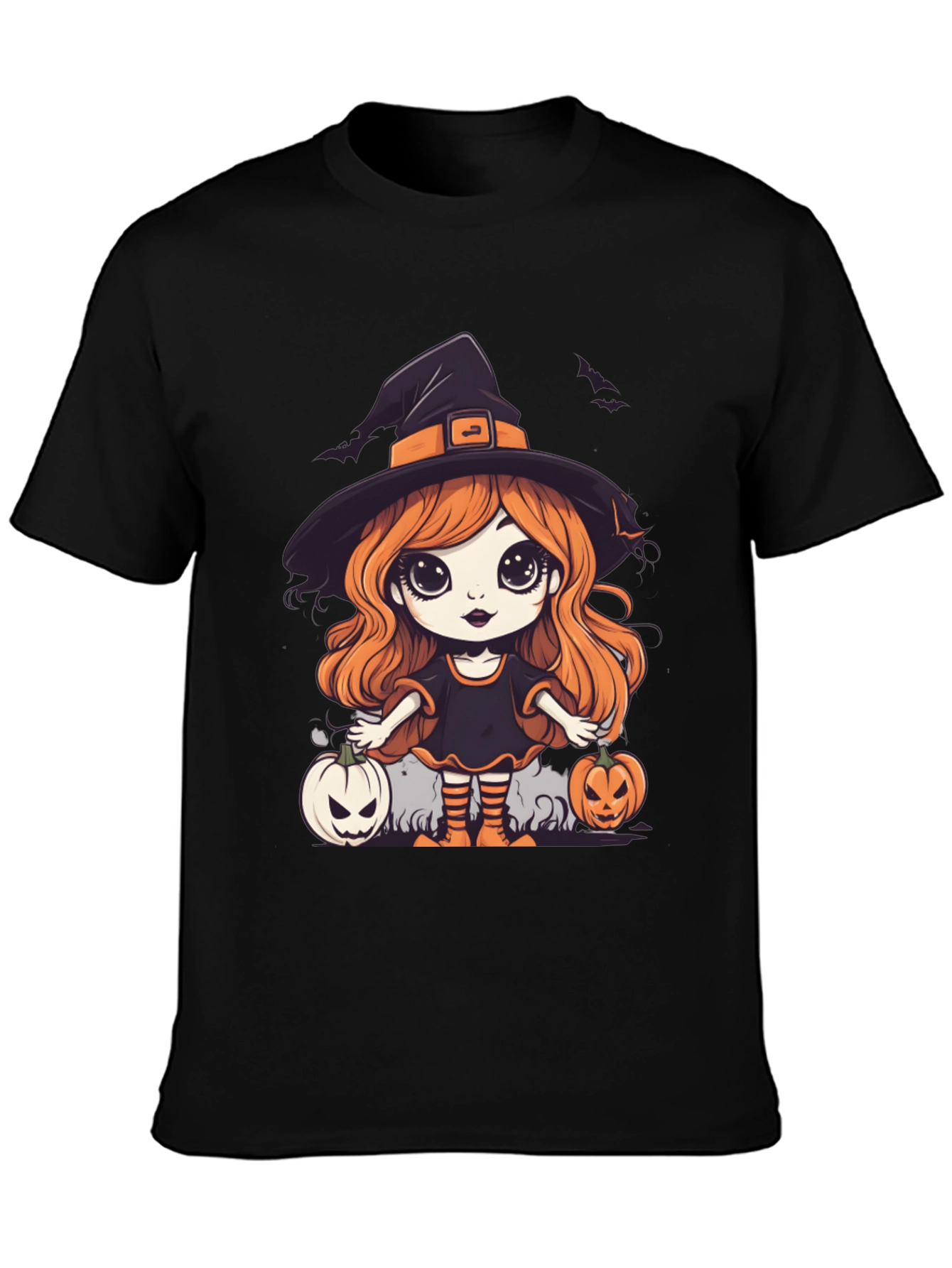 Black Halloween Witch T-Shirt view 3