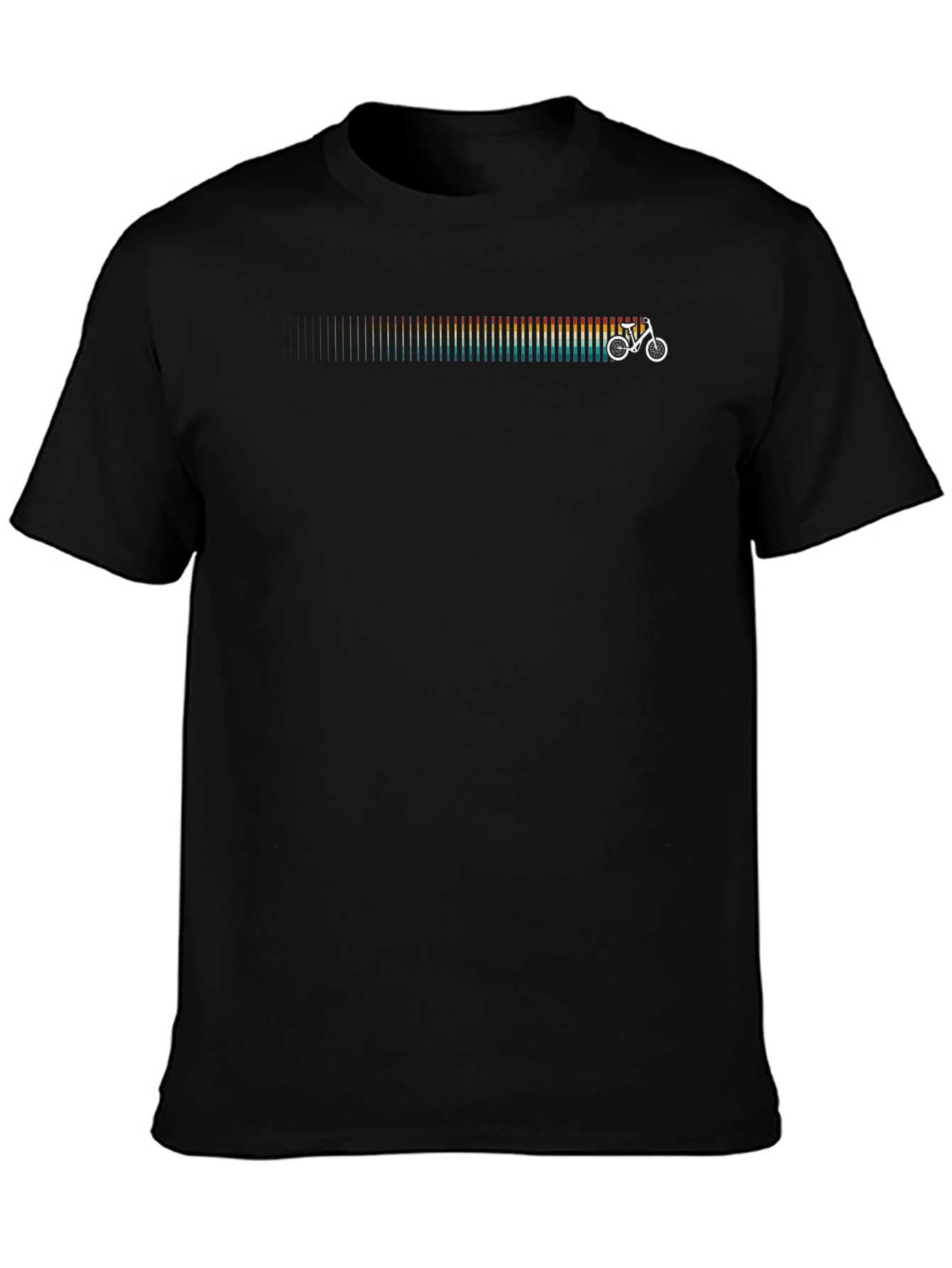 Black Retro Bike Equalizer Graphic Tee - Black view 3