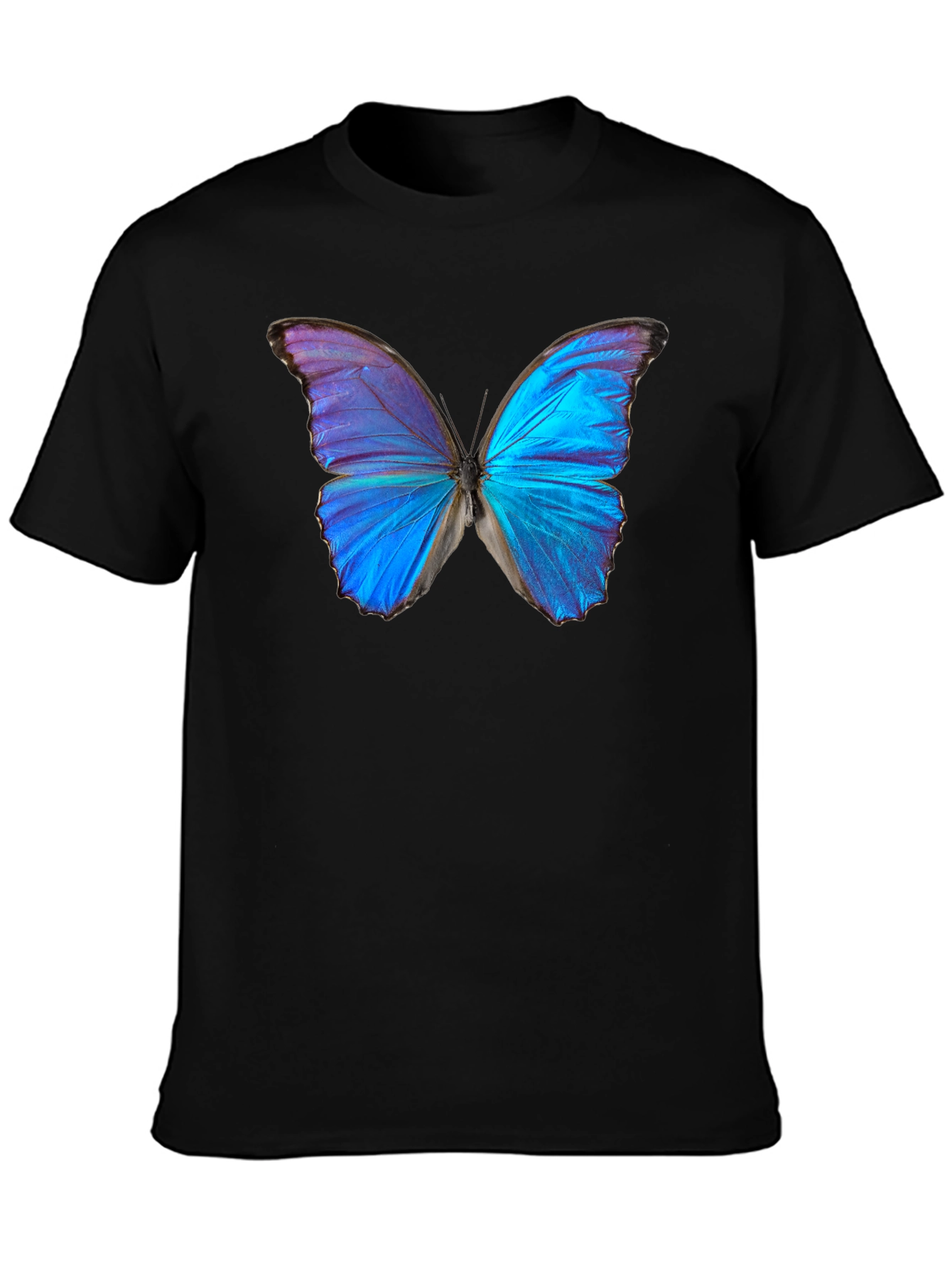 Black Butterfly Graphic Black T-Shirt view 3