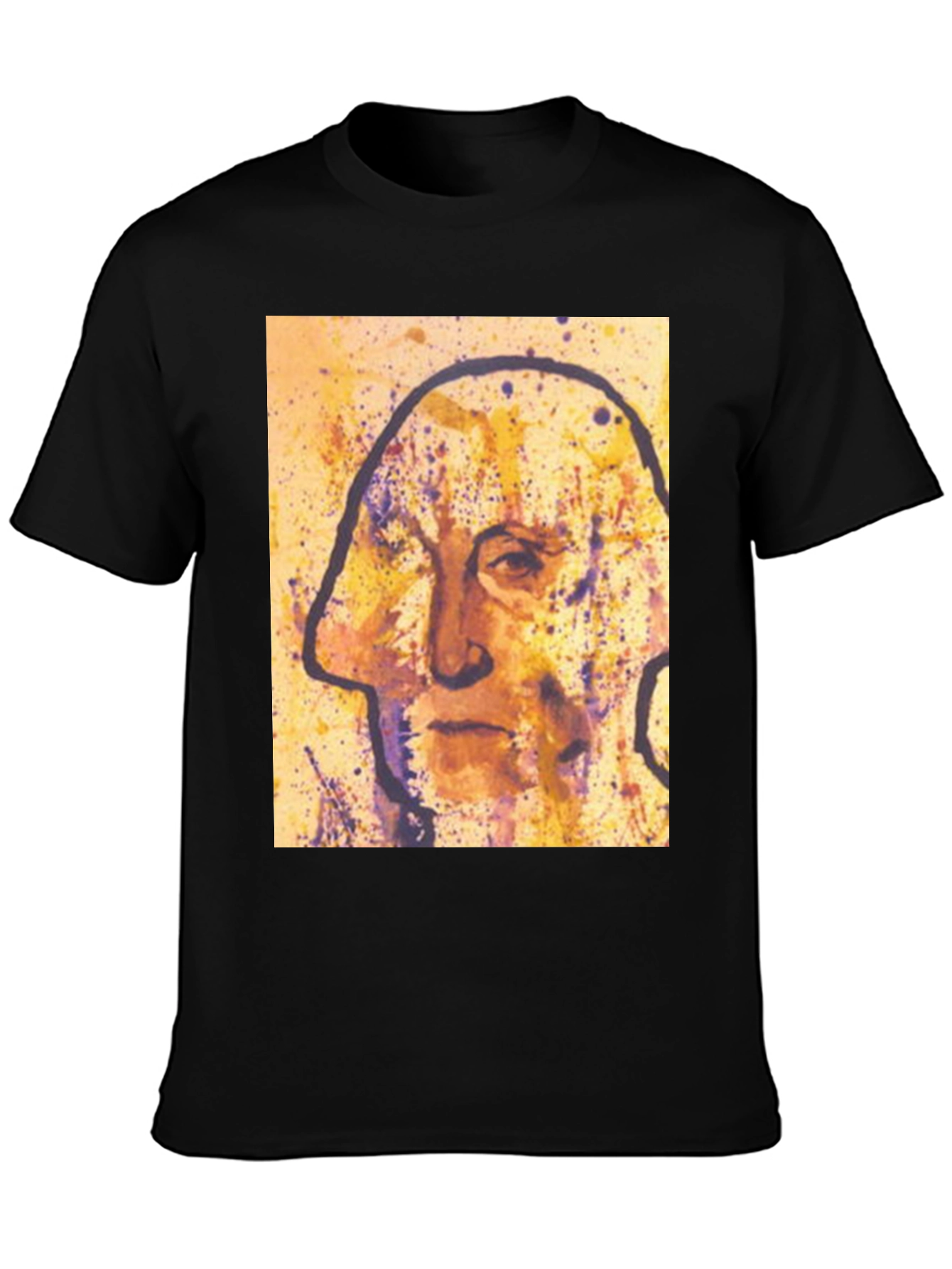 Black Abstract Washington T-Shirt view 3