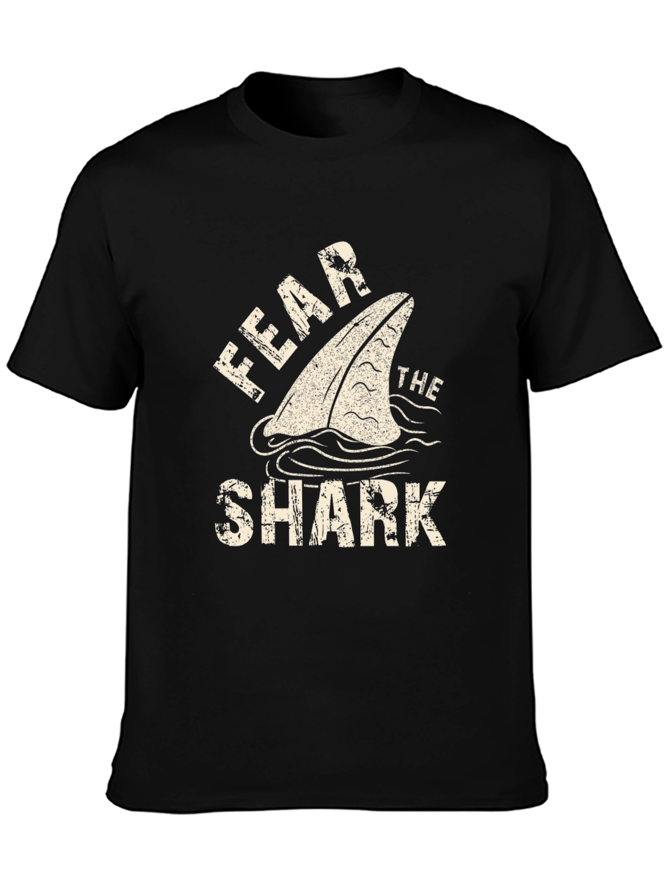 Black Fear The Shark Graphic Tee - Black view 3