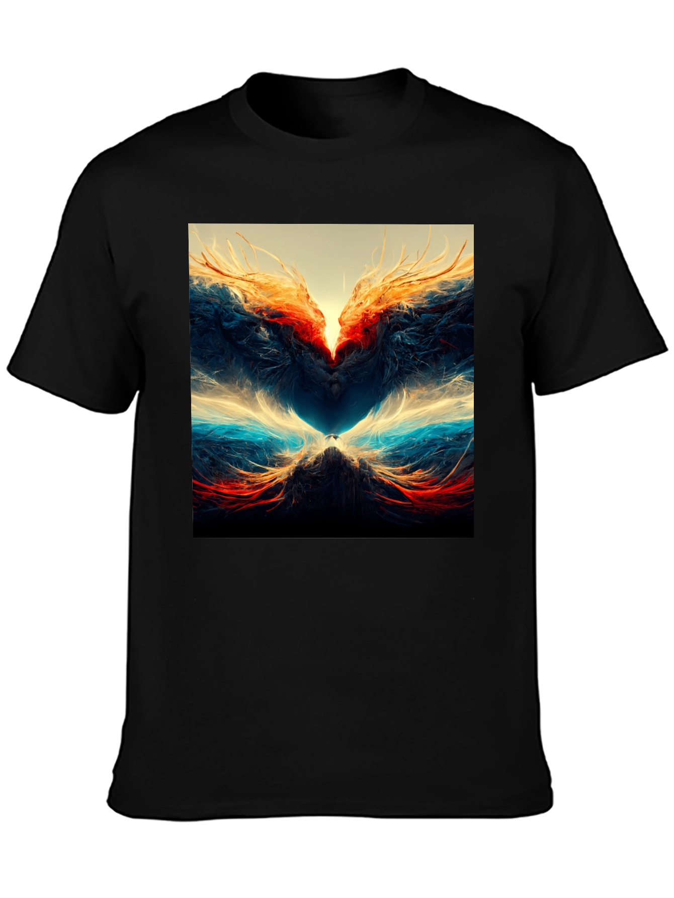 Abstract Art Graphic Print Tee - Black - 3
