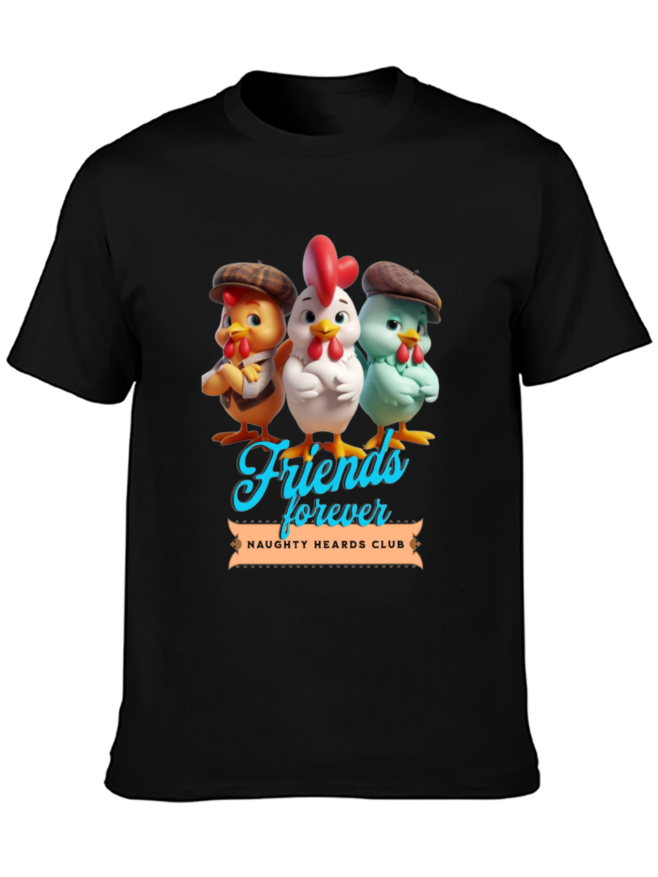 Black Friends Forever Novelty T-Shirt view 3