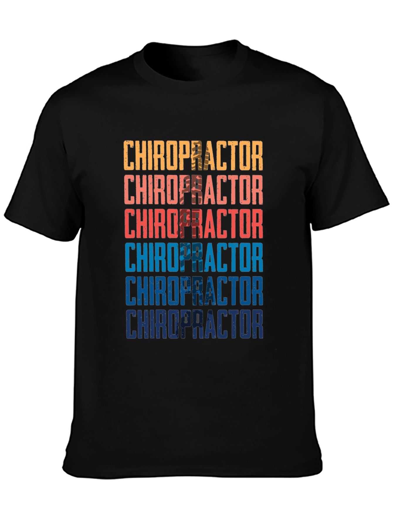 Black Chiropractor Vintage T-Shirt - Retro Style view 3
