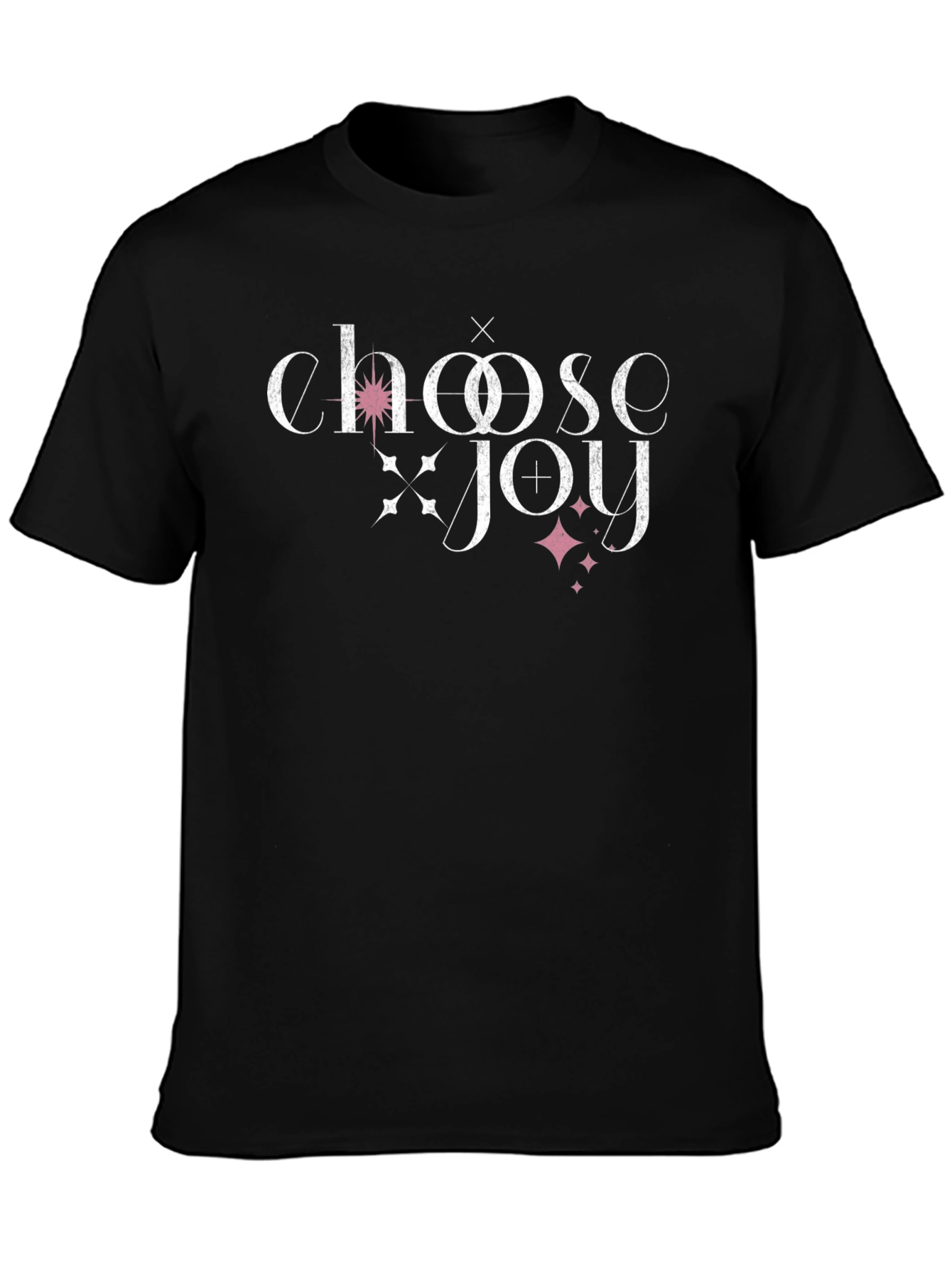 Black Choose Joy Graphic T-Shirt - Unisex Black Tee view 3