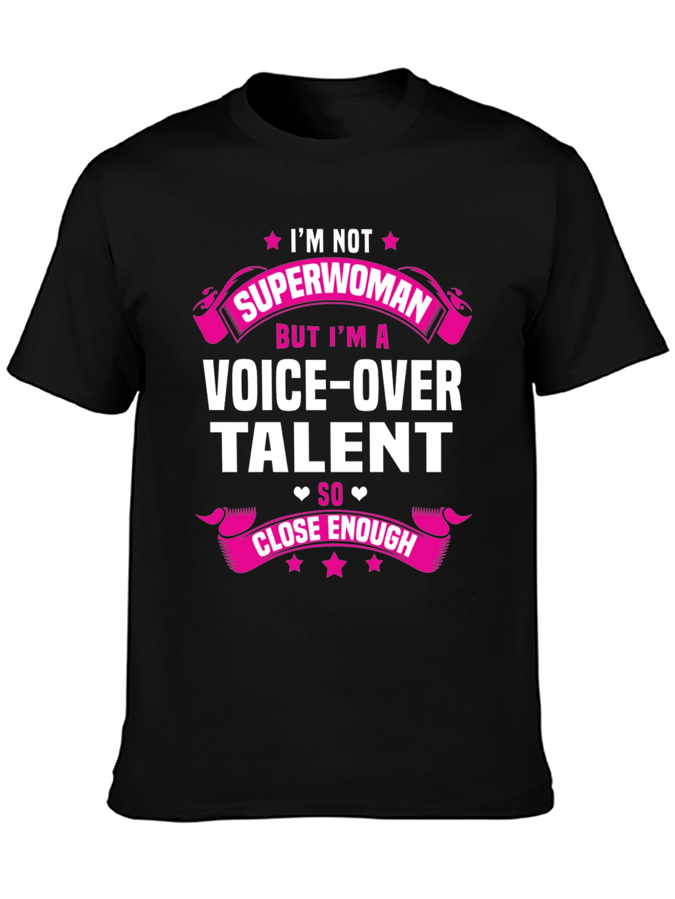 Black Voice-Over Talent Graphic Tee view 3