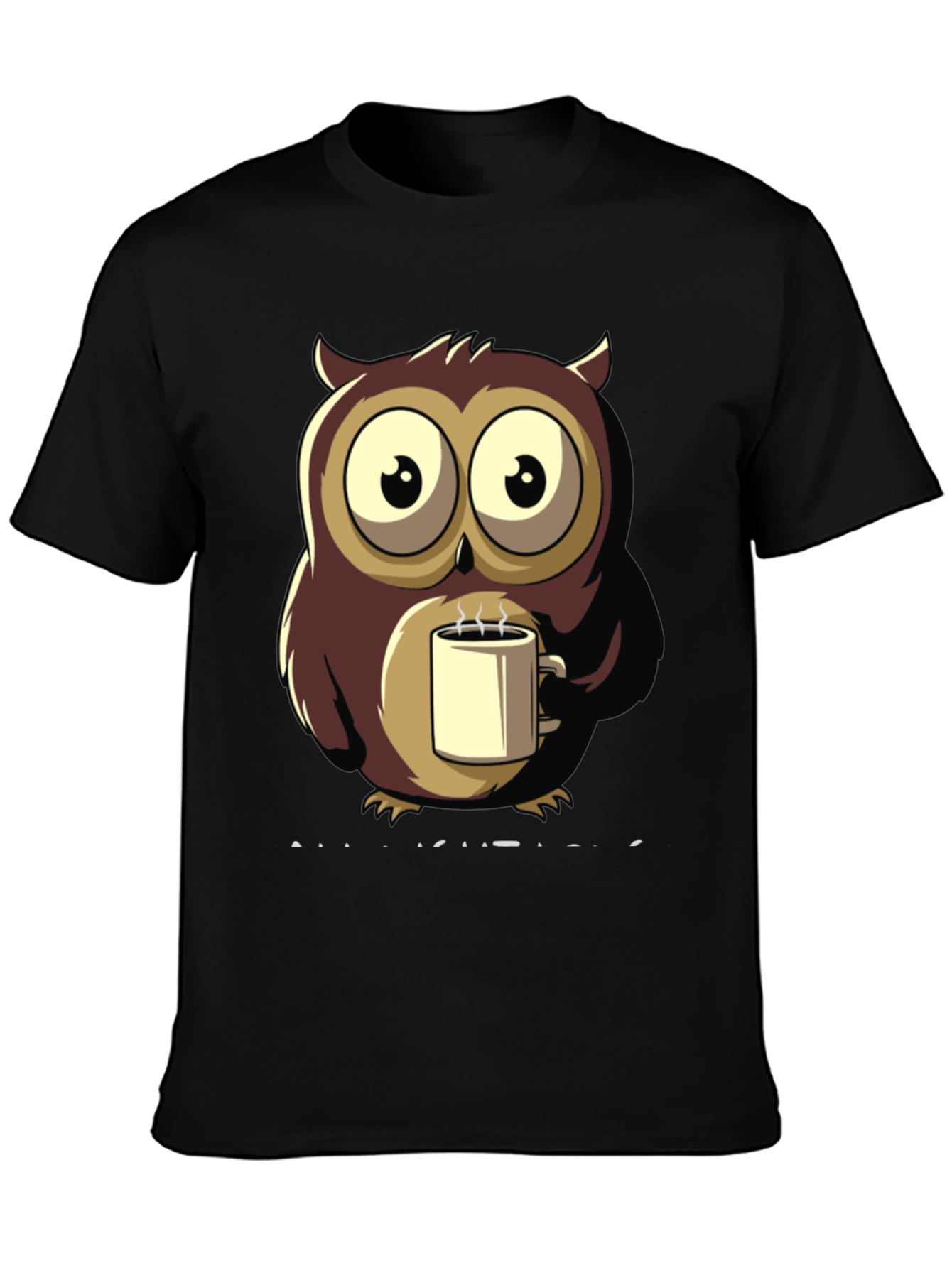 Black Owl Coffee T-Shirt - Unique Design view 3