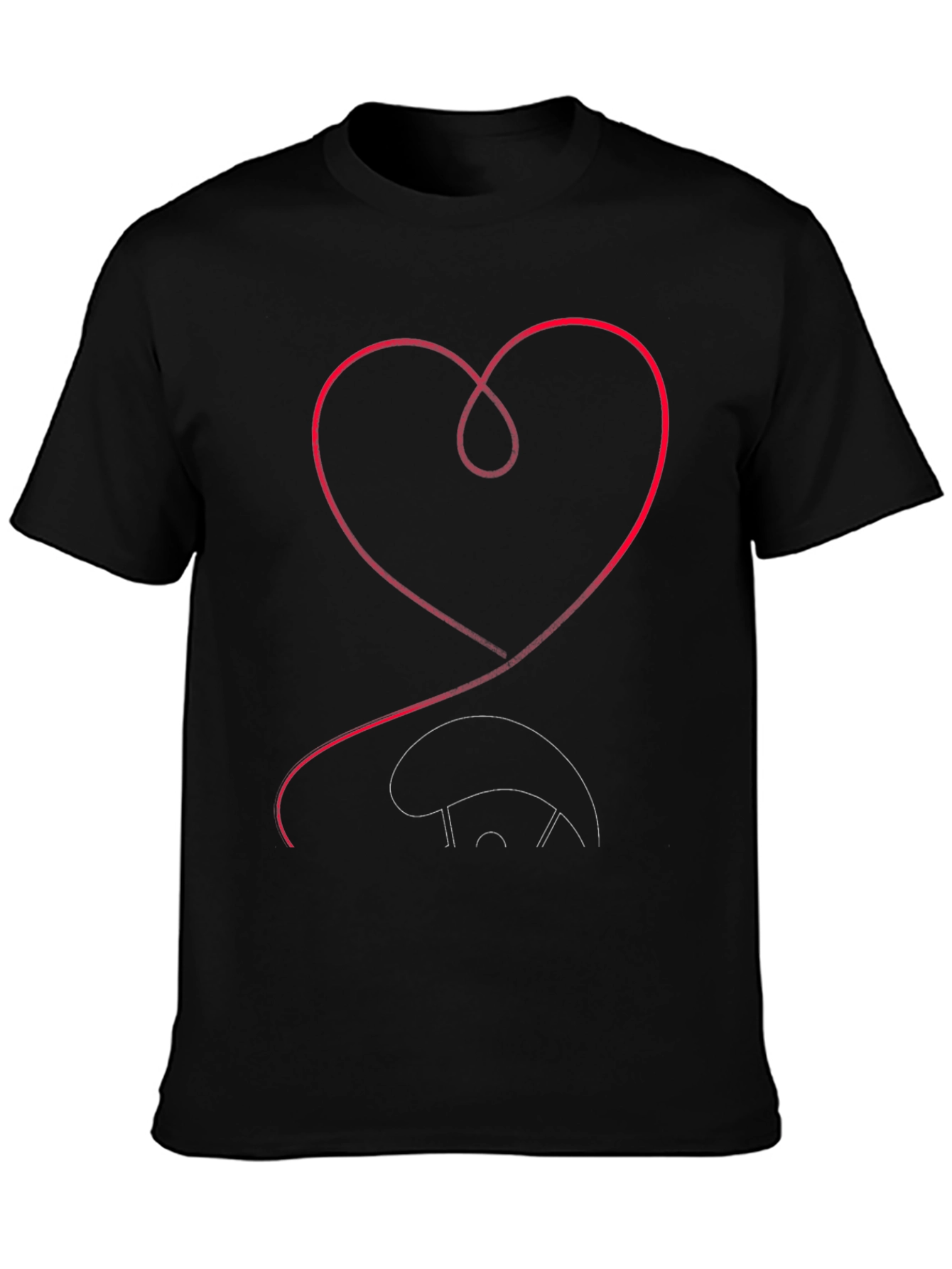 Black Heart Baseball T-Shirt: Love of the Game view 3