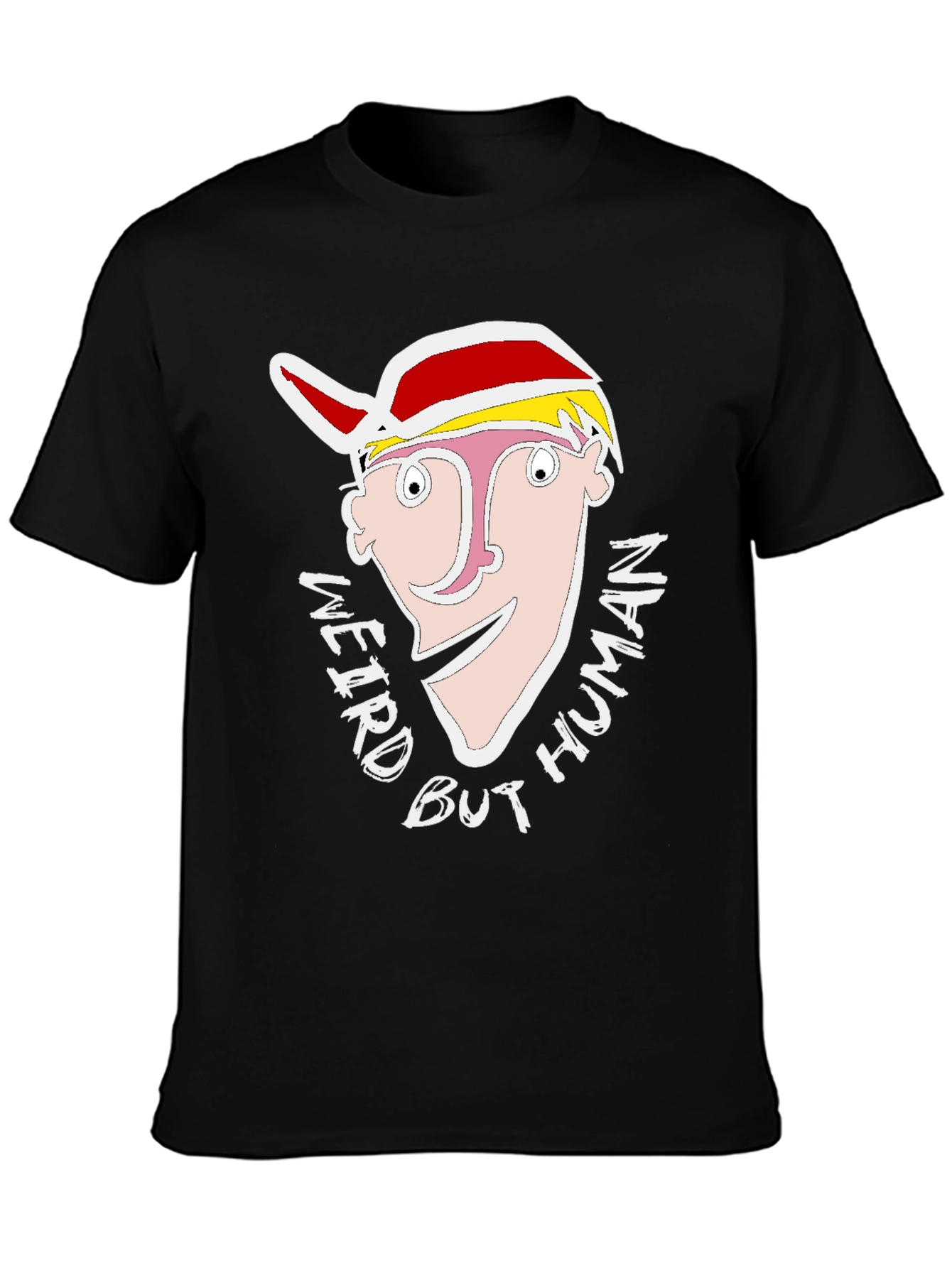 Black Weird But Human Graphic T-Shirt view 3
