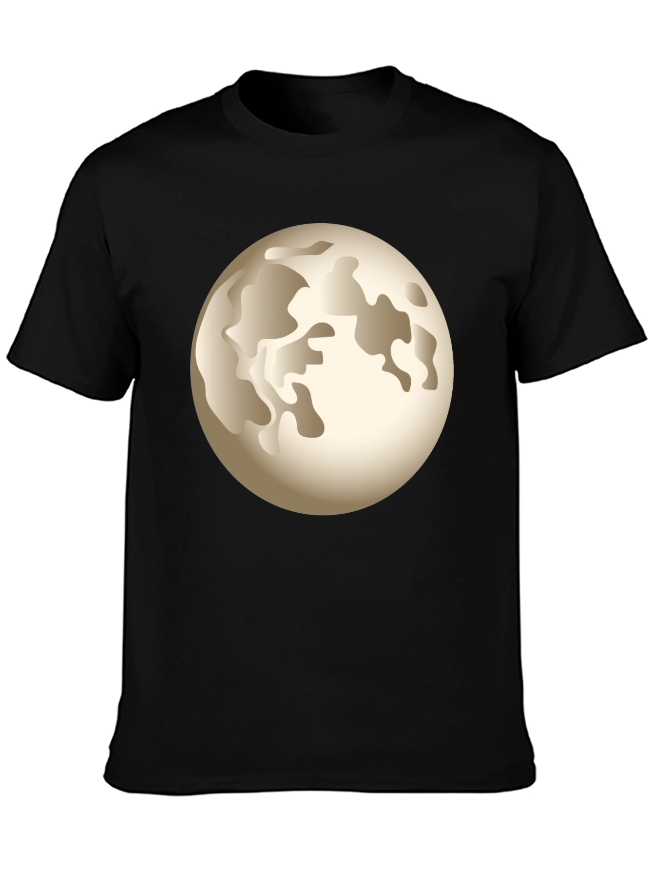 Black Moon Graphic Print Men's Black T-Shirt view 3
