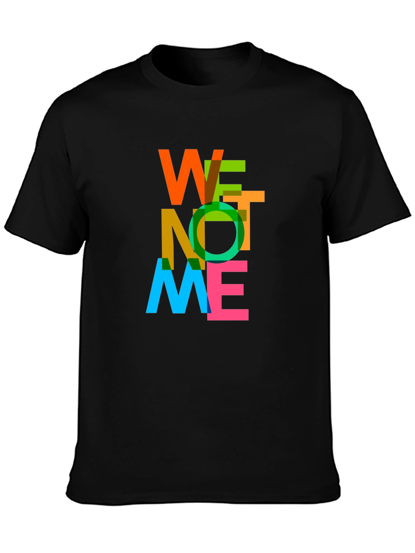 Black WE NOT ME Graphic T-Shirt - Black Crew Neck Tee view 3