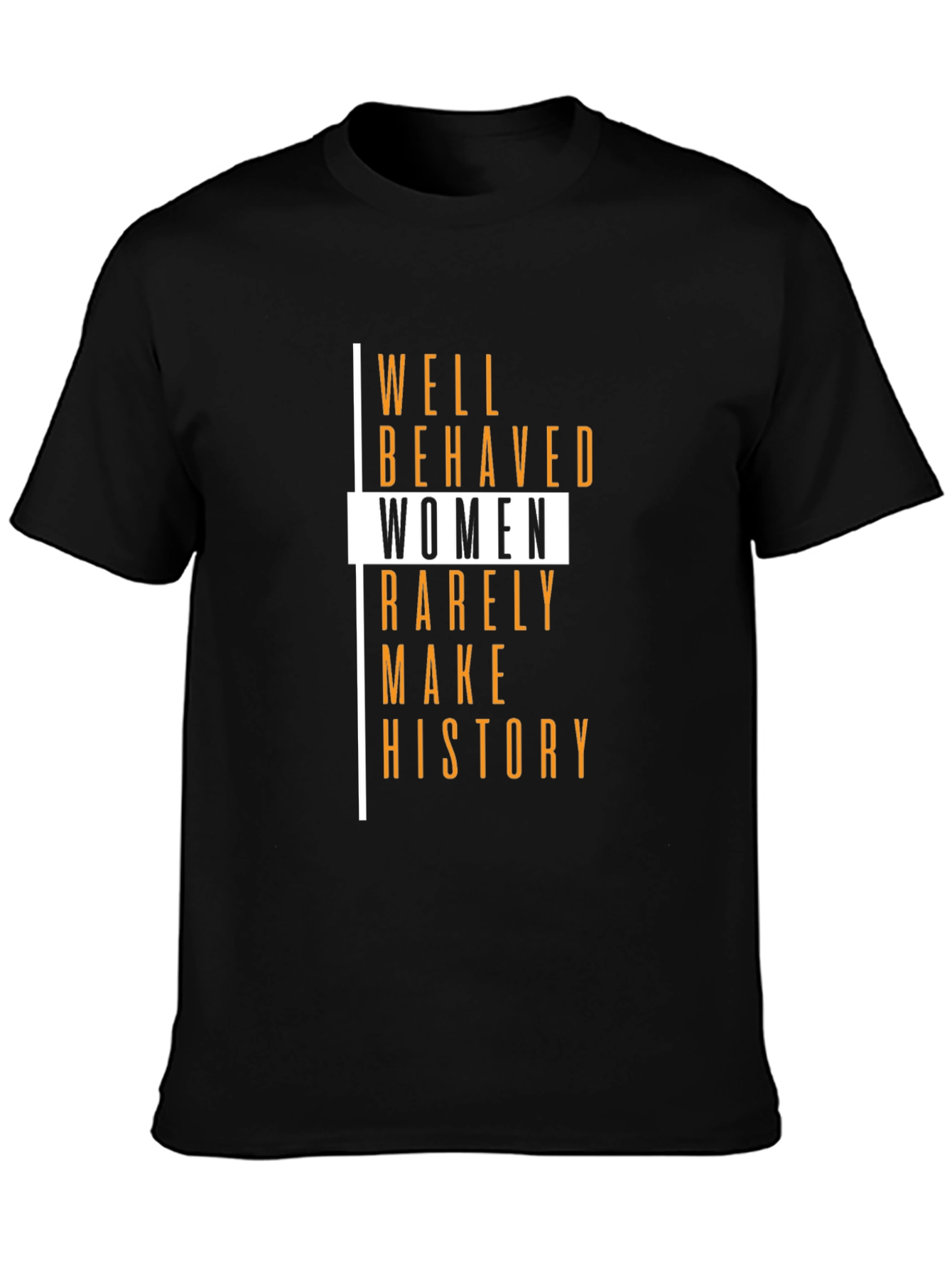 Black Well Behaved Women's Graphic Tee view 3