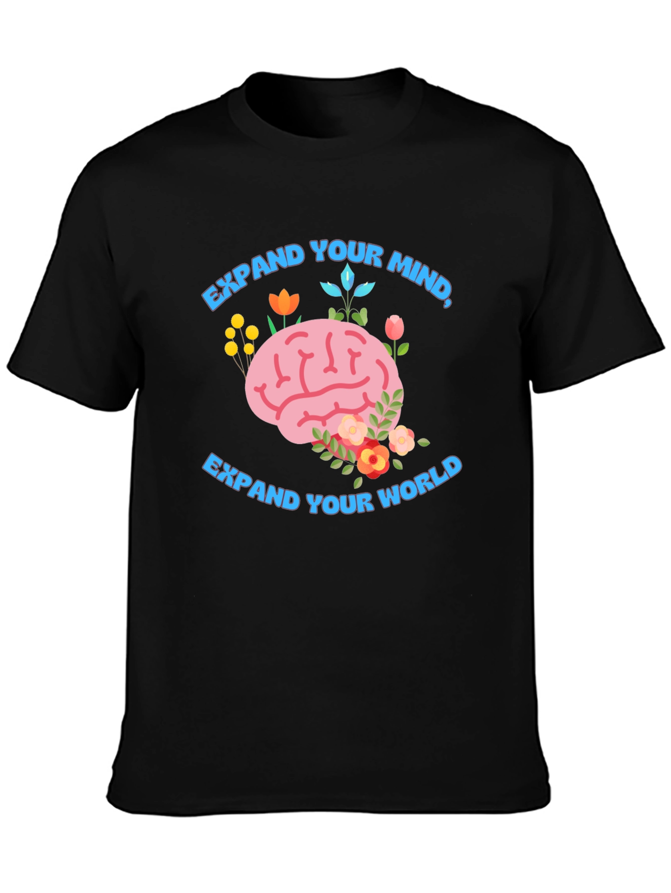 Black Expand Your Mind T-Shirt view 3