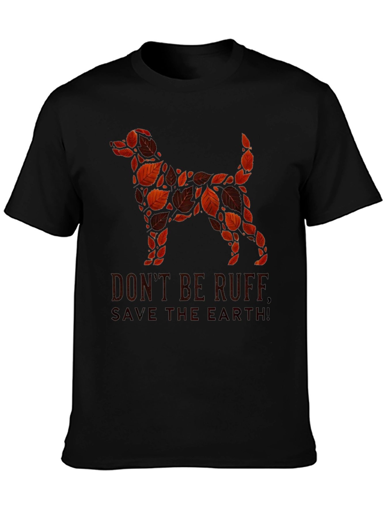 Black Eco-Friendly Dog Lover's T-Shirt view 3