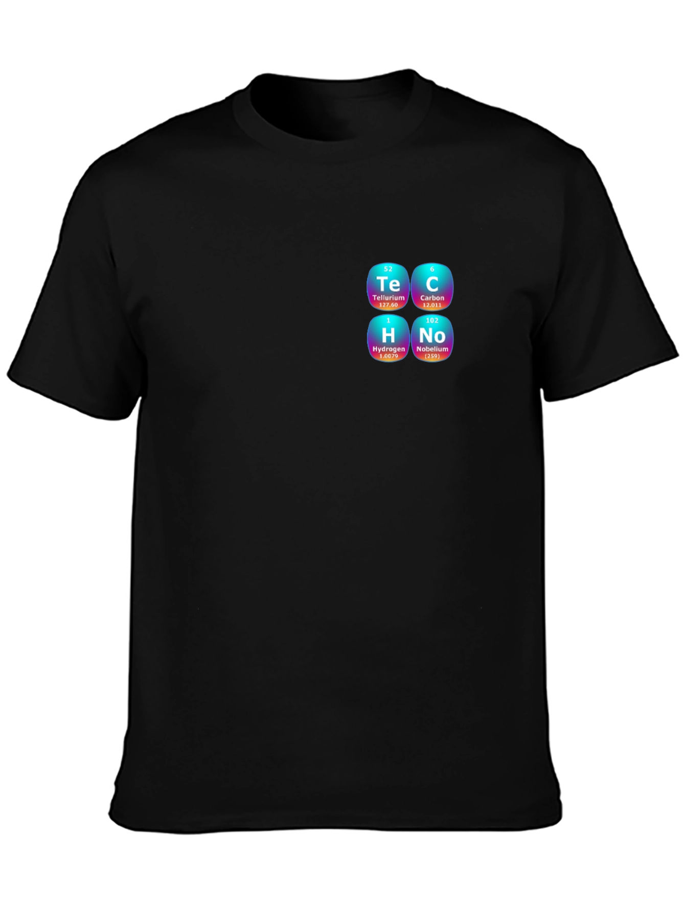 Black Techno Elements T-Shirt view 3