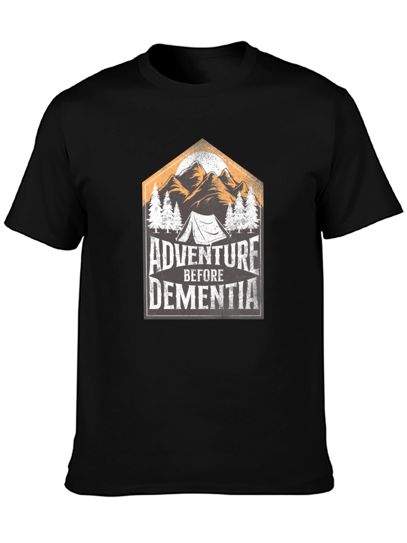 Black Adventure Before Dementia Graphic Tee view 3