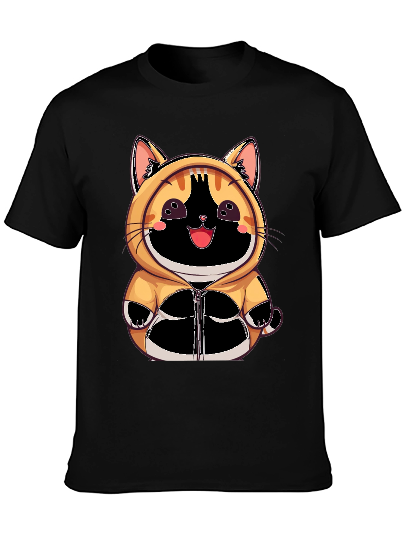 Cute Anime Cat Hoodie T-Shirt - 3