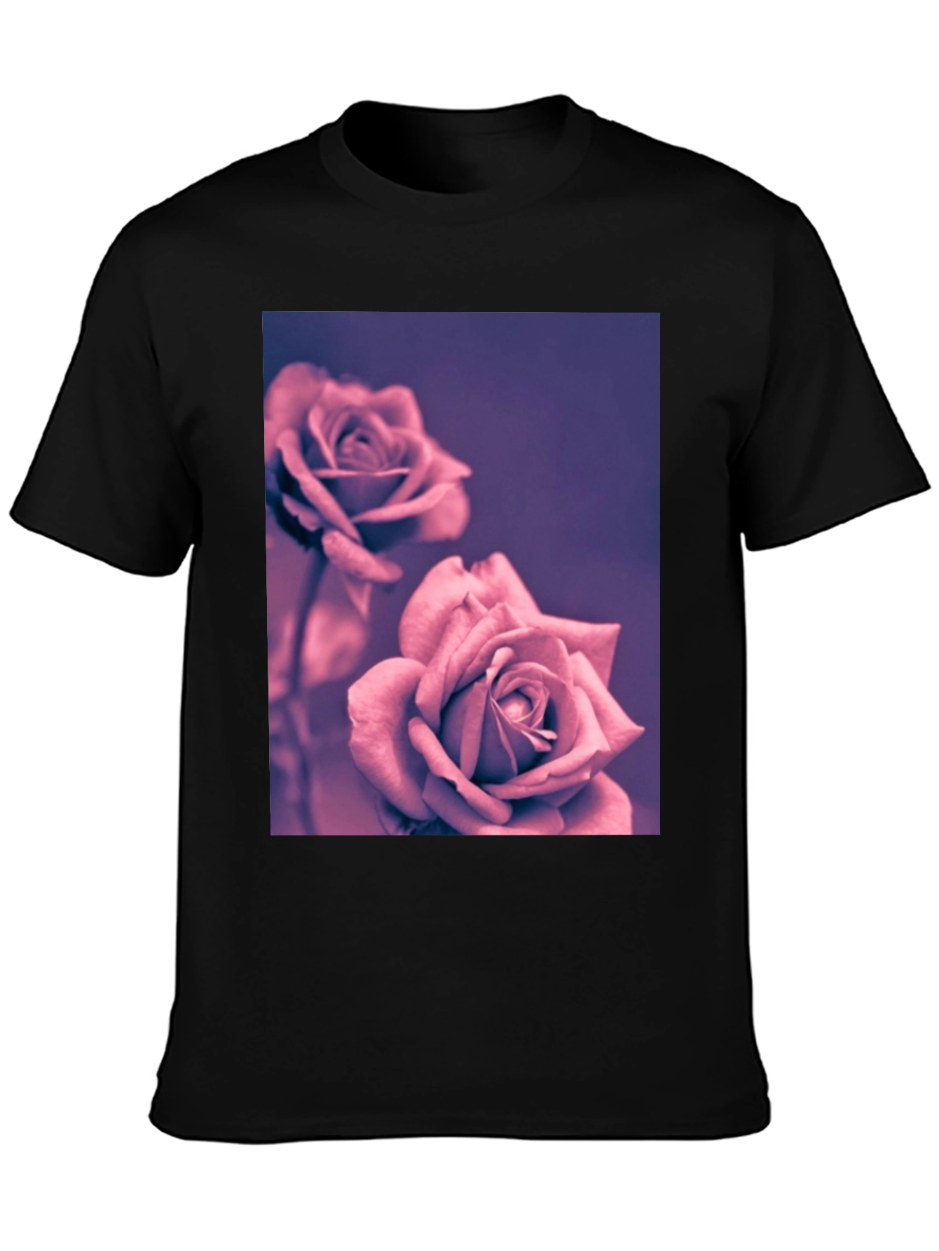 Black Rose Graphic Black T-Shirt view 3