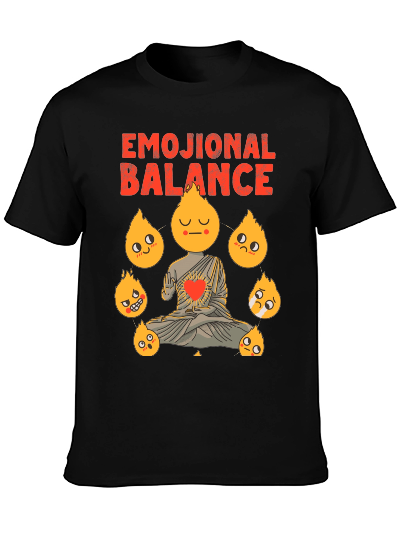 Black Emotional Balance Graphic Tee view 3