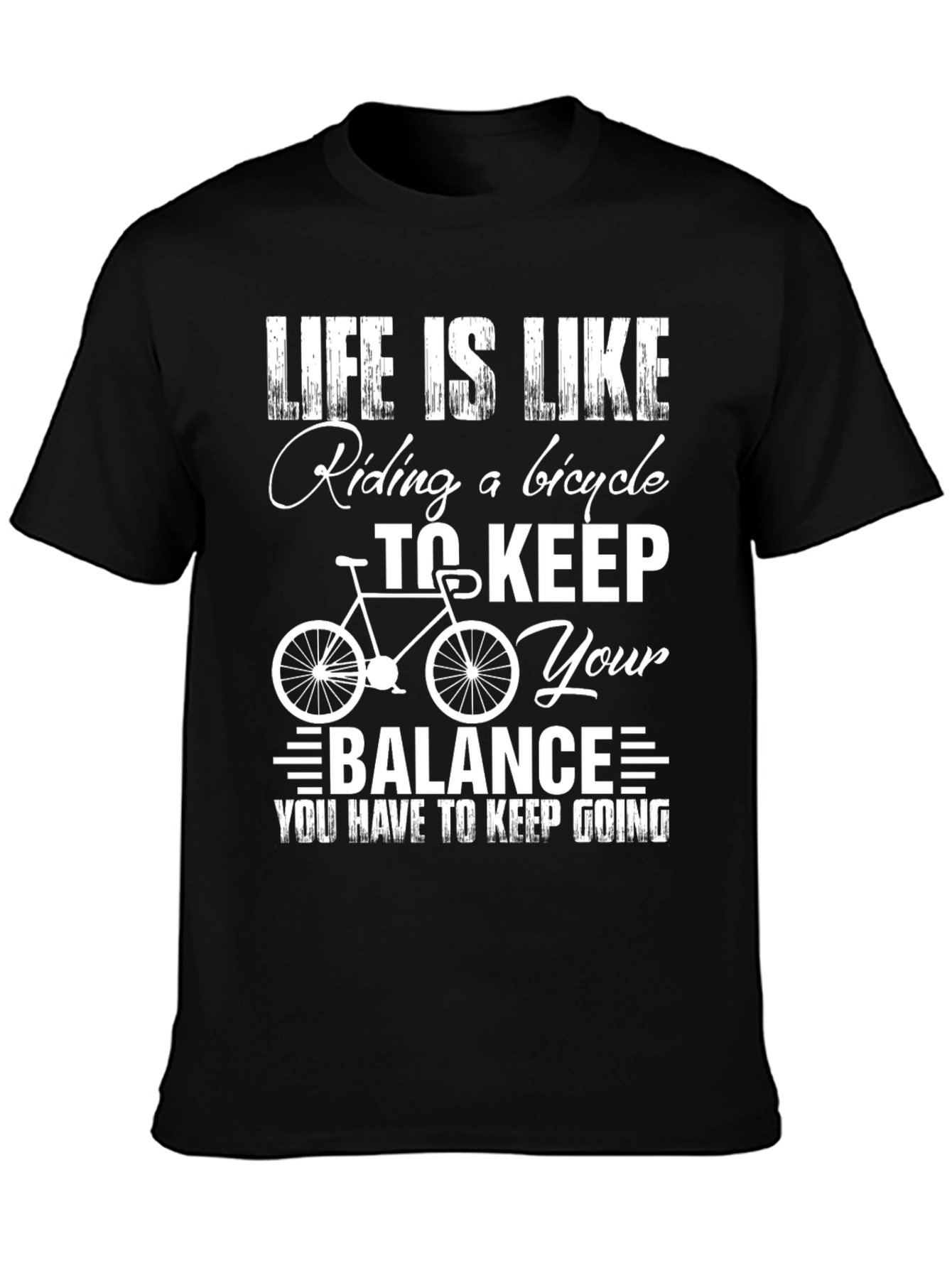 Black Life is Like Riding a Bicycle Graphic Tee view 3