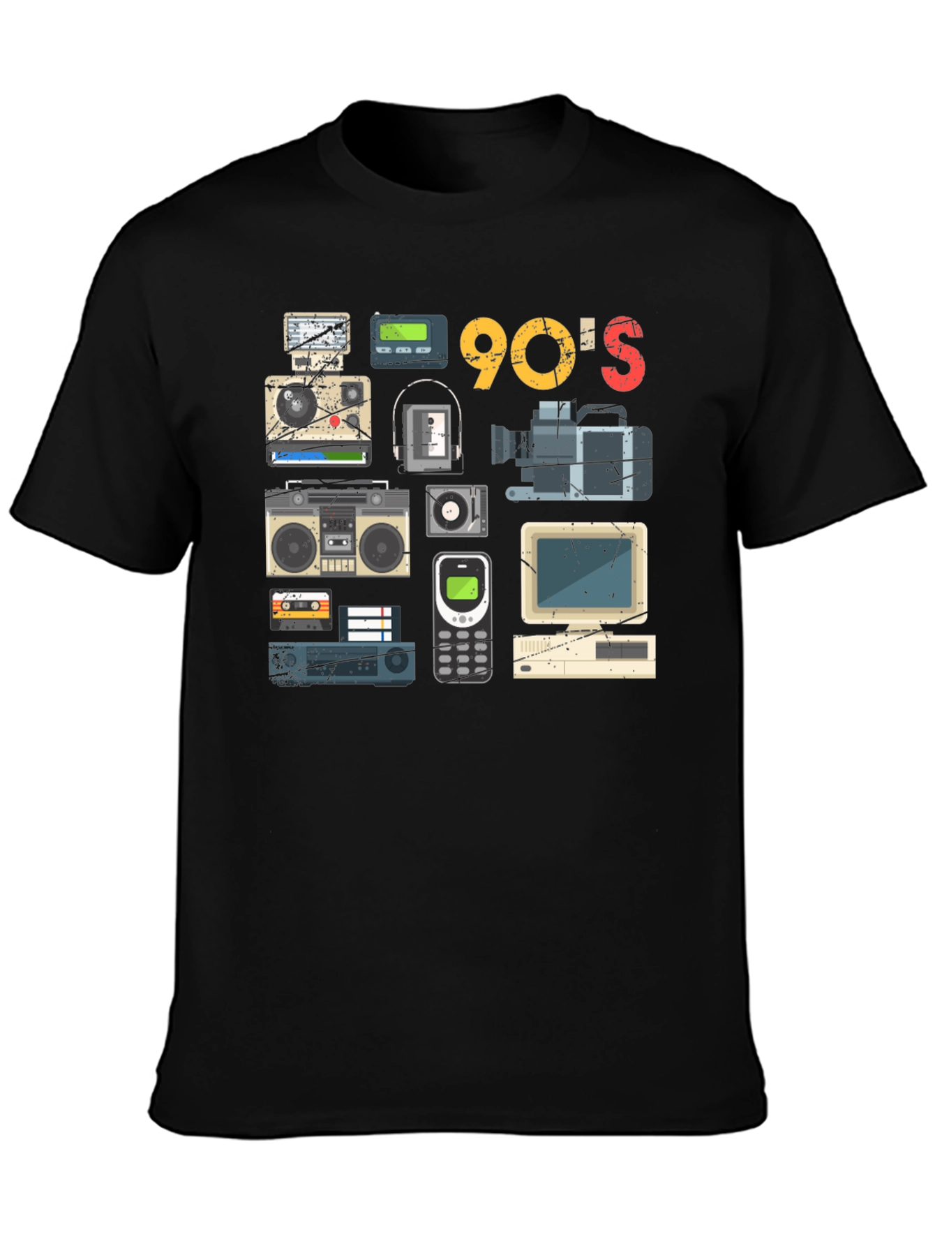 Black 90's Throwback Graphic Tee view 3