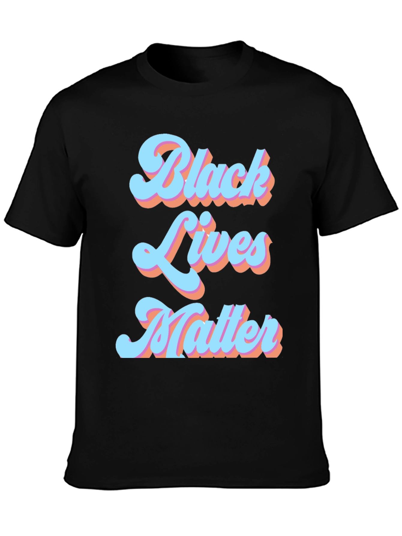 Black Black Lives Matter Graphic Tee - Retro Design view 3