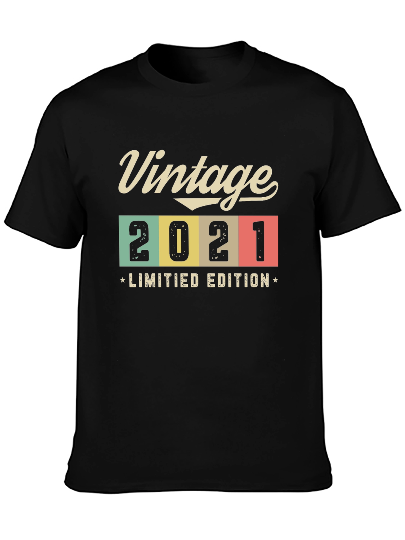 Black Vintage 2021 Limited Edition Graphic T-Shirt view 3