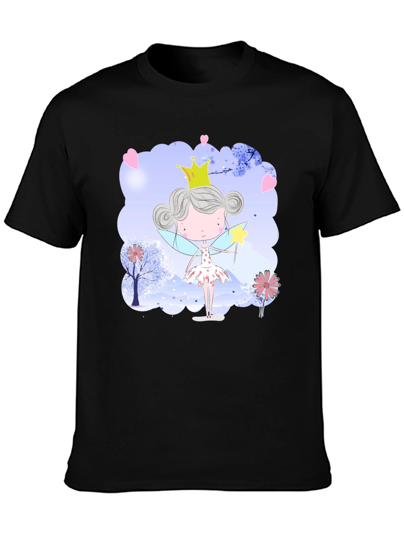 Black Fairy Tale Princess T-Shirt view 3