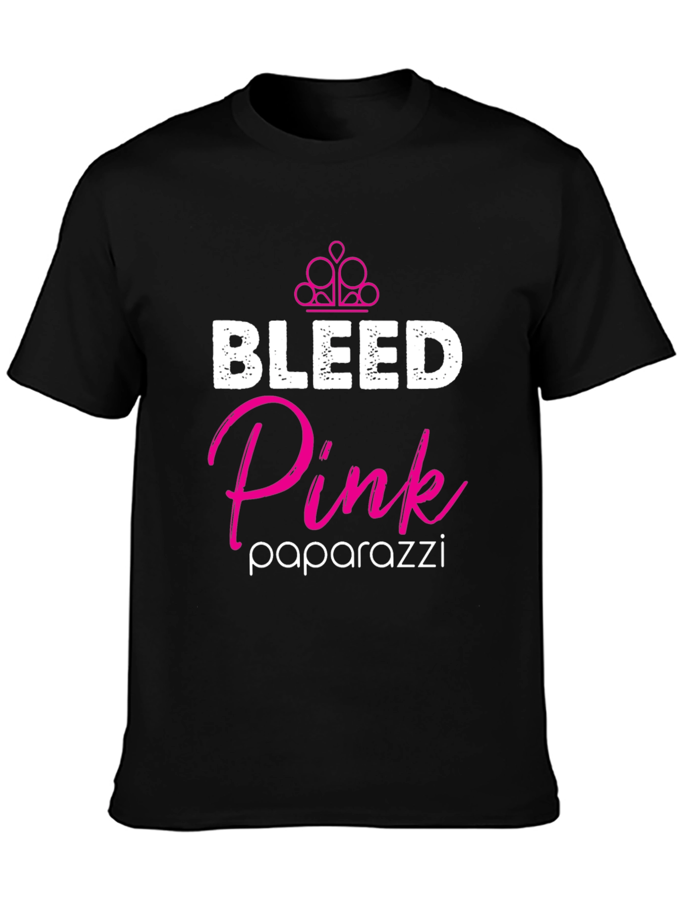 Black Bleed Pink Paparazzi T-Shirt view 3