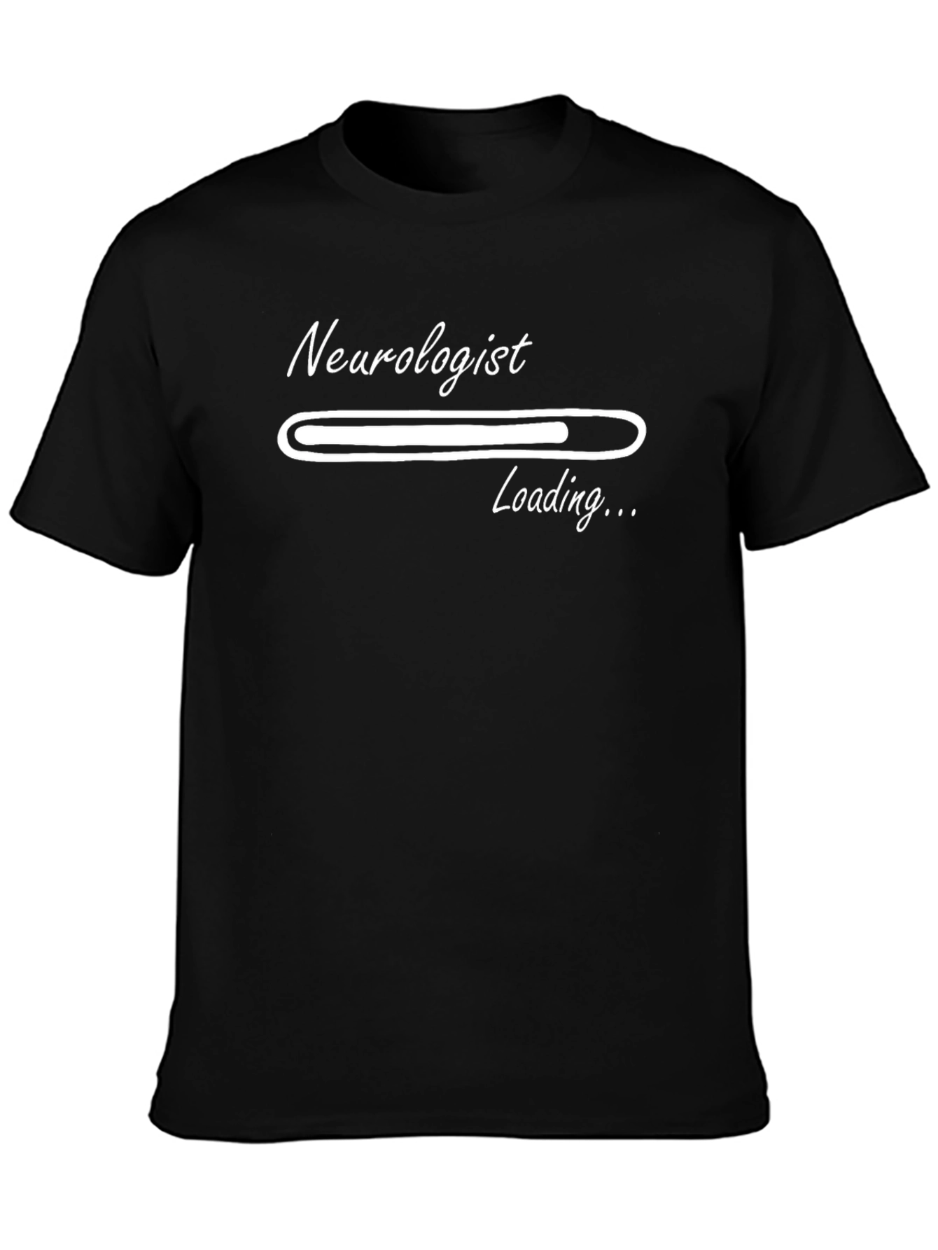 Black Neurologist Loading T-Shirt - Funny Future Doctor Tee view 3