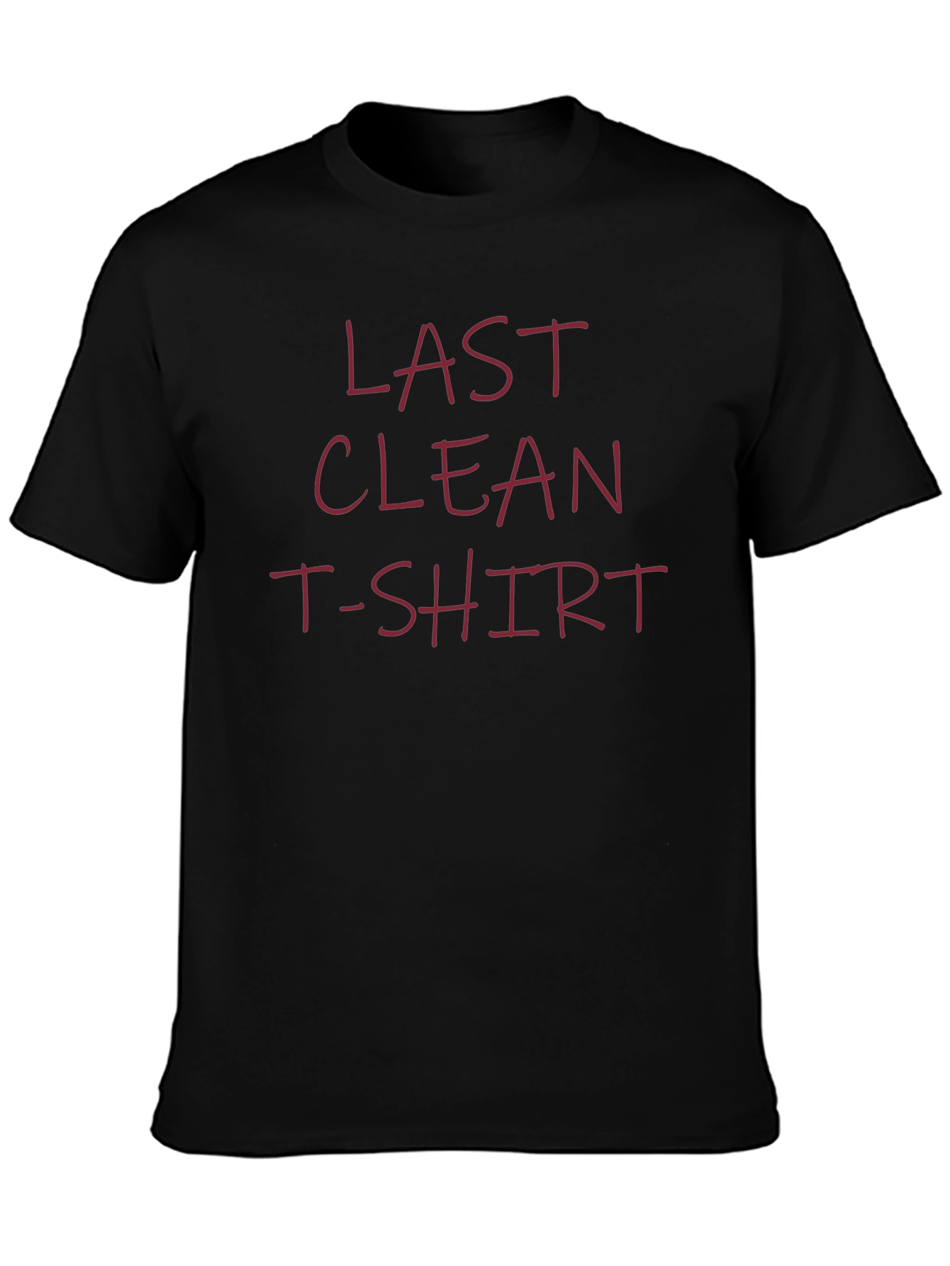 Black Last Clean T-Shirt Funny Graphic Tee view 3