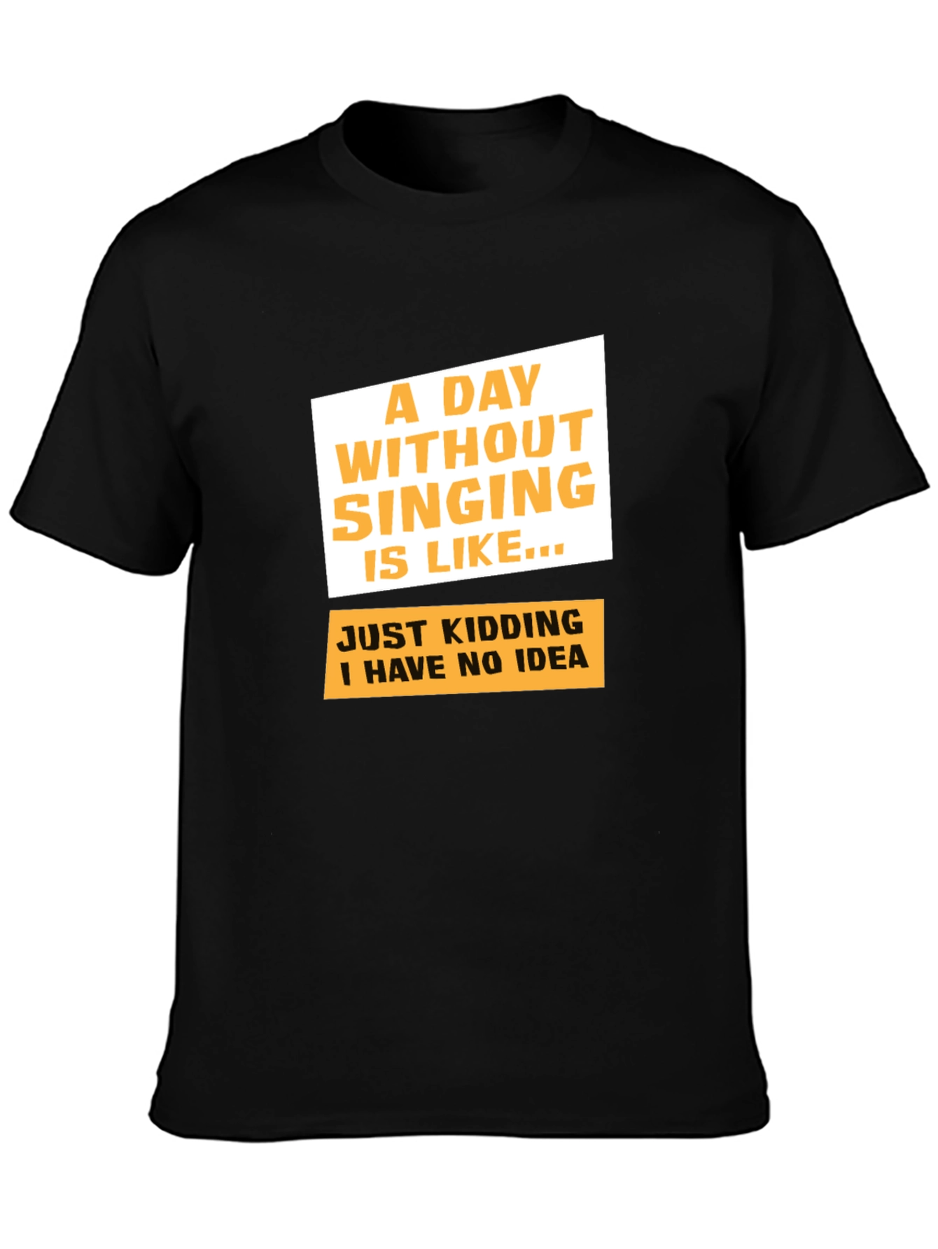 Black Singing Joke Graphic T-Shirt - Soft Cotton Blend view 3