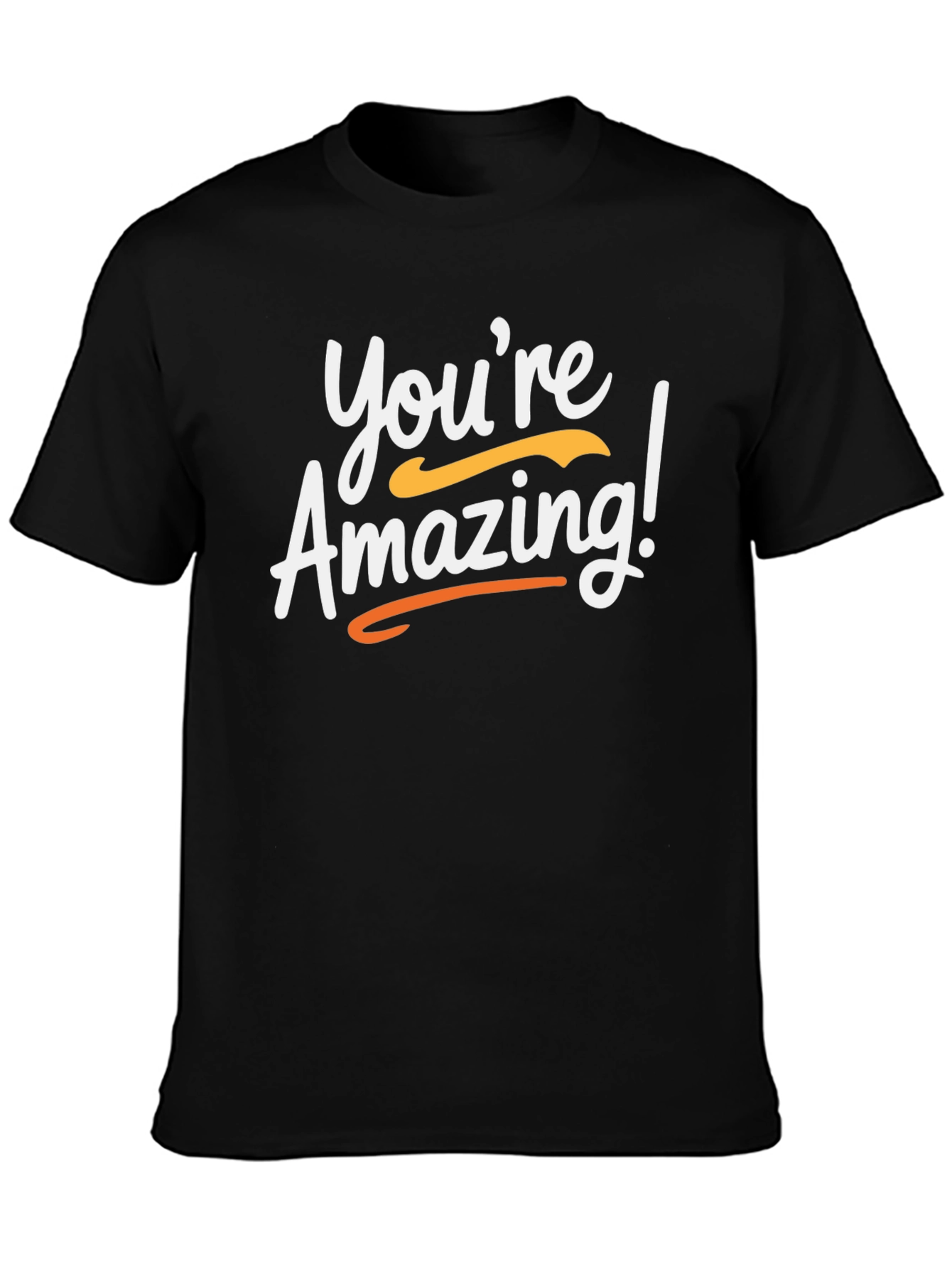 Black You're Amazing! Graphic Tee - Black view 3