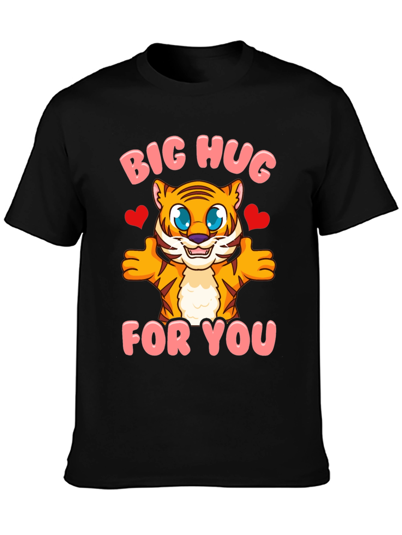 Black Big Hug Tiger Graphic Tee - Black view 3