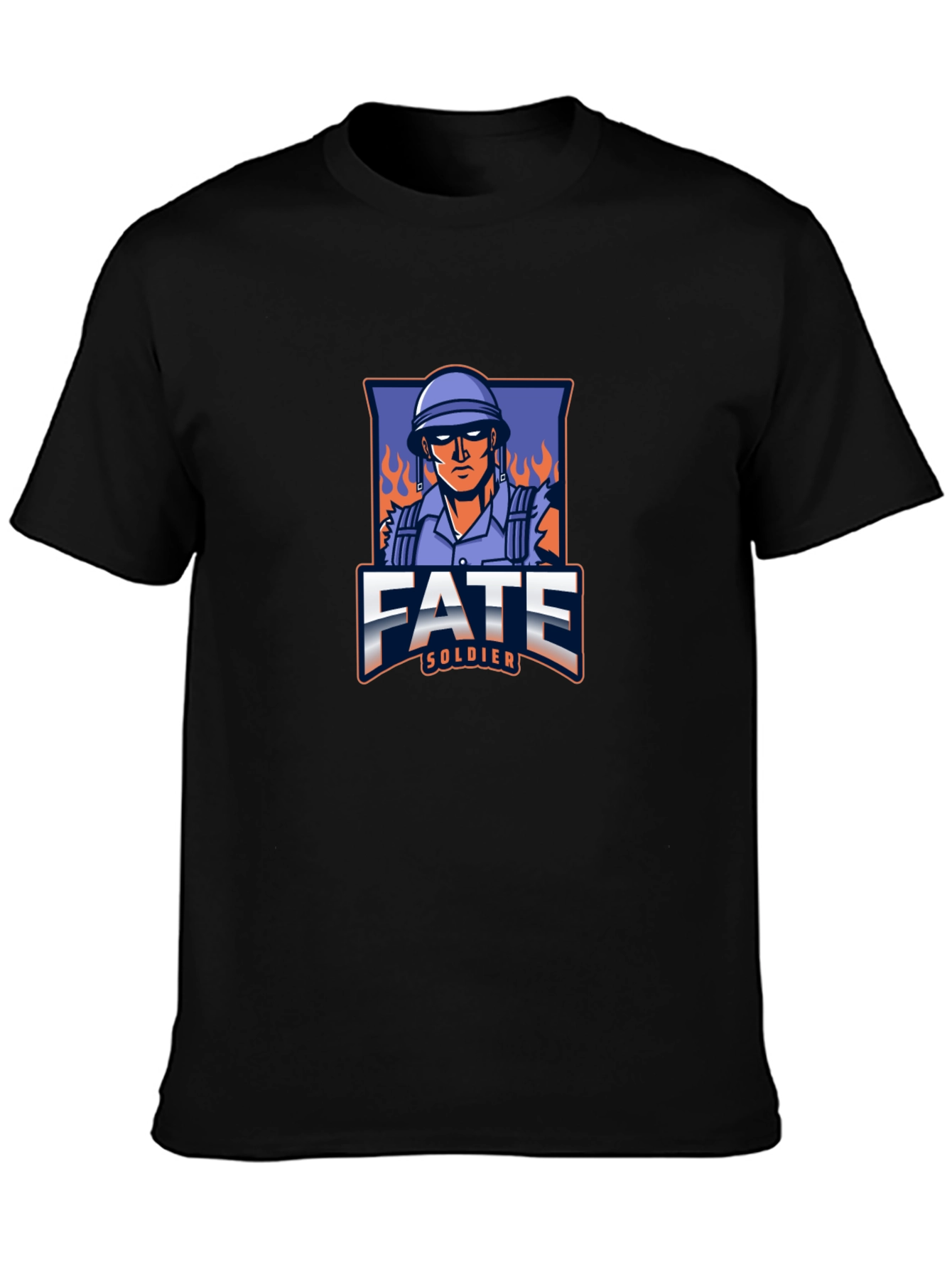 Black Fate Soldier Graphic Tee - Black view 3