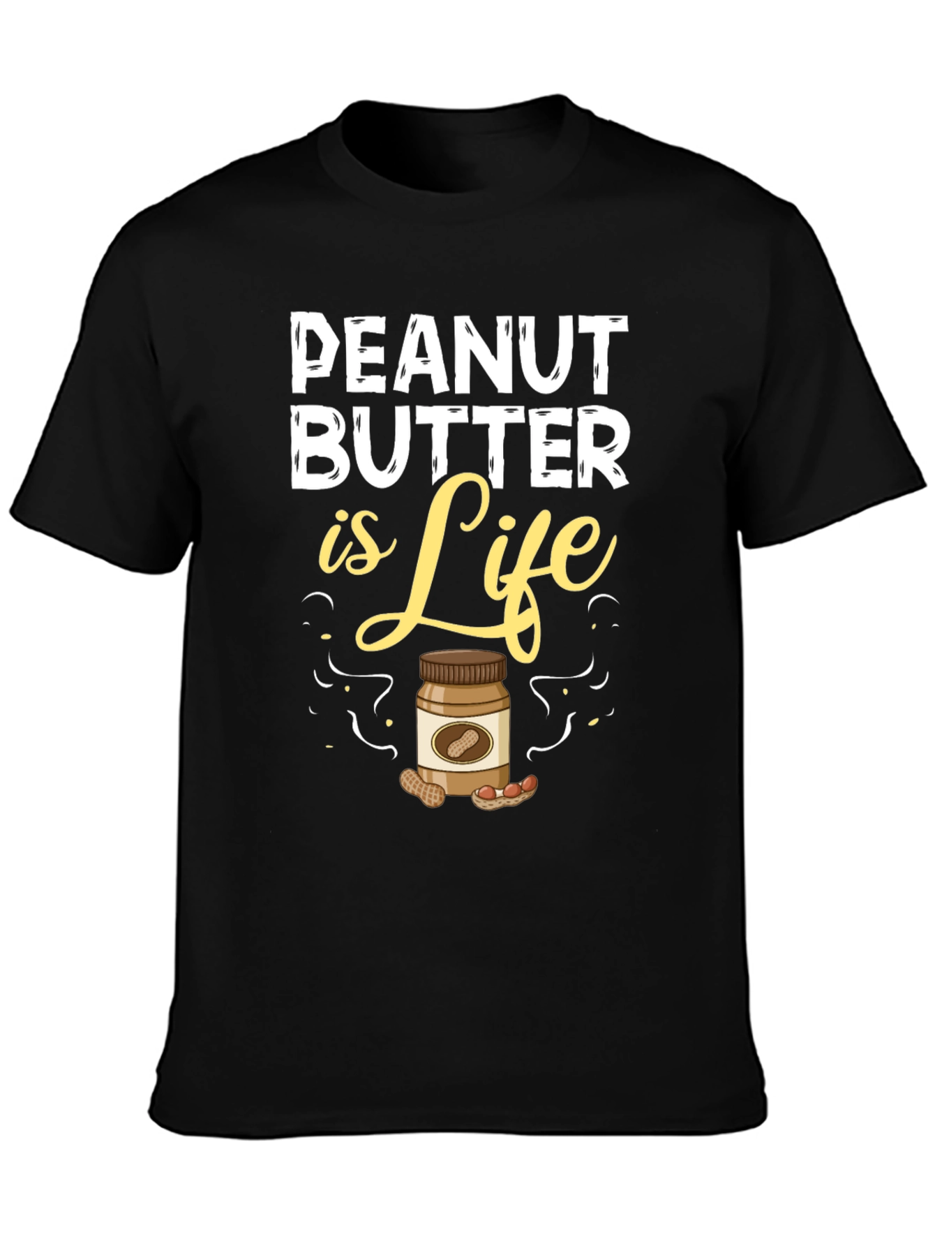 Black Peanut Butter is Life Graphic T-Shirt view 3