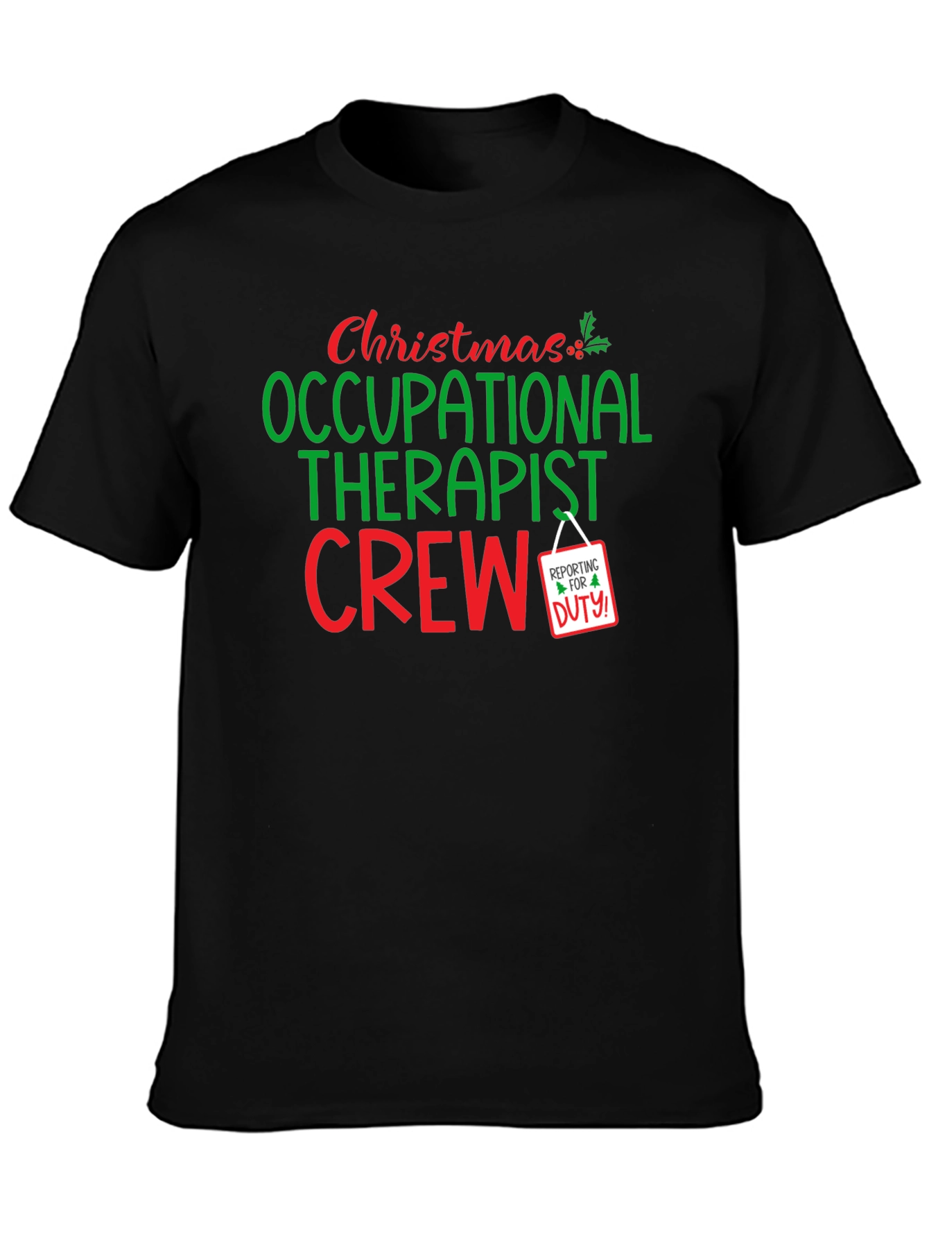 Christmas Occupational Therapist Crew Holiday T-Shirt - 3