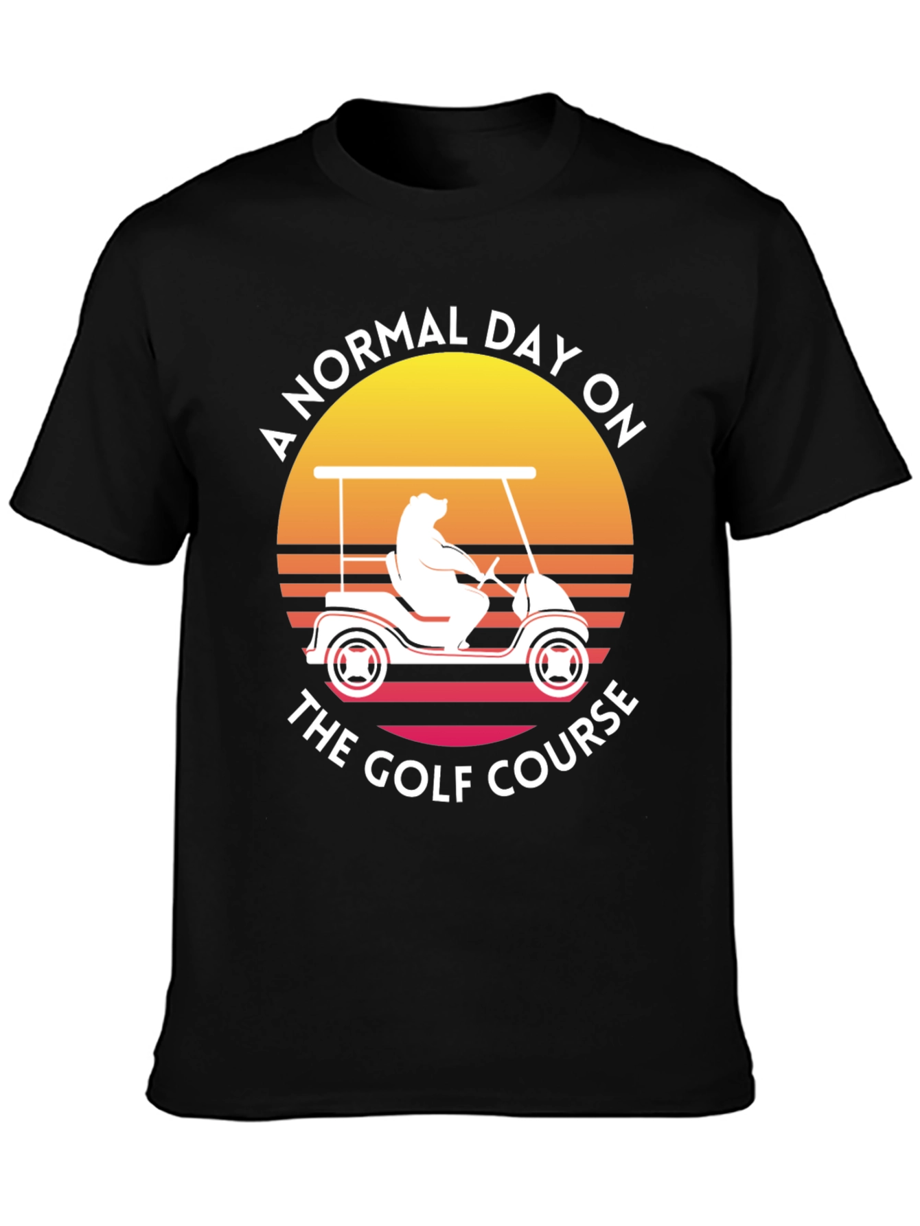 Black Golf Course Bear Tee - Normal Day Golfing view 3